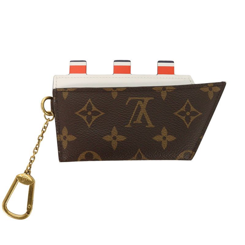 Louis Vuitton Louis Vuitton Card holder Brown x White Size ONE SIZE - 2 Thumbnail