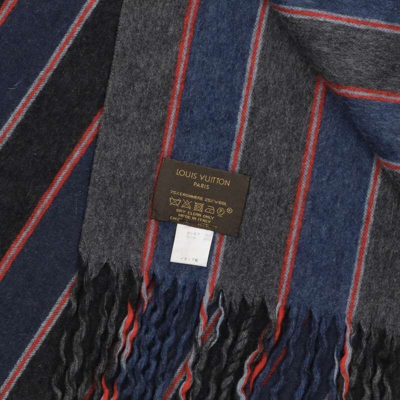 Louis Vuitton Louis Vuitton Edinburgh Scarf Blue x Black x Red Size ONE SIZE - 3 Thumbnail