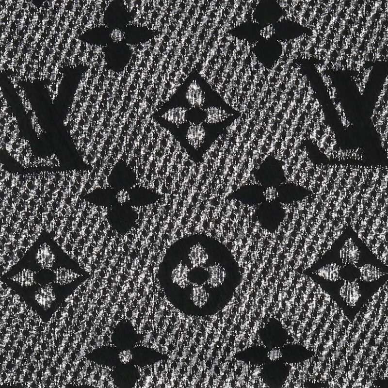 Louis Vuitton Louis Vuitton Logo scarf Black x Silver Size ONE SIZE - 2 Thumbnail