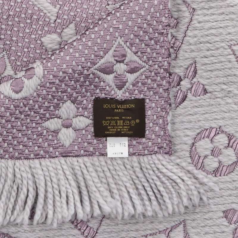 Louis Vuitton Louis Vuitton Logo scarf Pink x Gray Size ONE SIZE - 2 Thumbnail