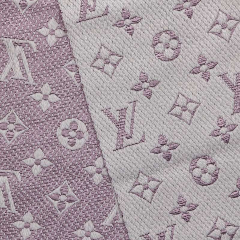 Louis Vuitton Louis Vuitton Logo scarf Pink x Gray Size ONE SIZE - 3 Thumbnail