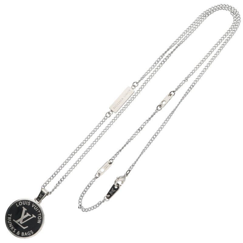 Louis Vuitton Louis Vuitton Necklace Silver x Black Size ONE SIZE - 2 Thumbnail