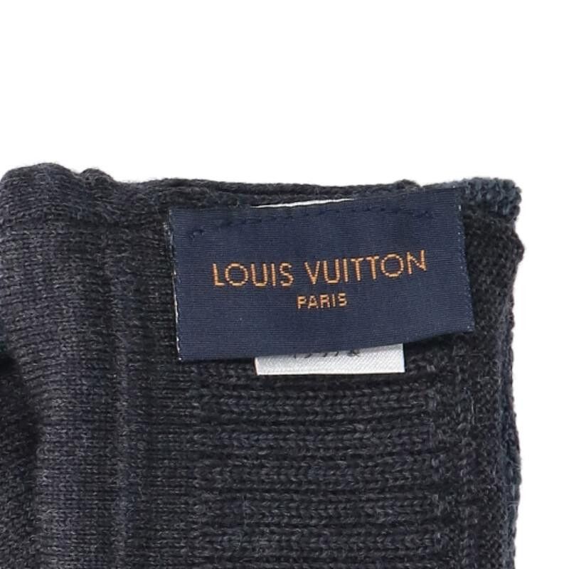 Louis Vuitton Louis Vuitton Damier wool knit gloves Gray Size ONE SIZE - 3 Thumbnail