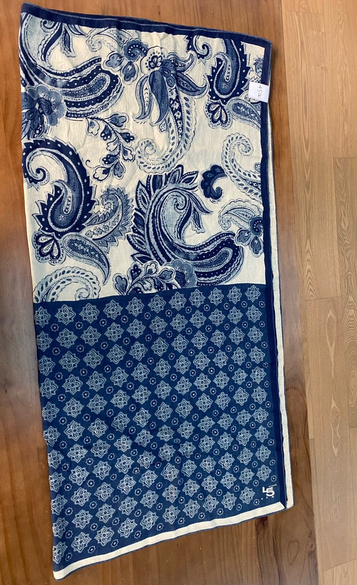 45rpm 45R Indigo Dyed Square Scarf Shawl Size ONE SIZE - 6 Thumbnail