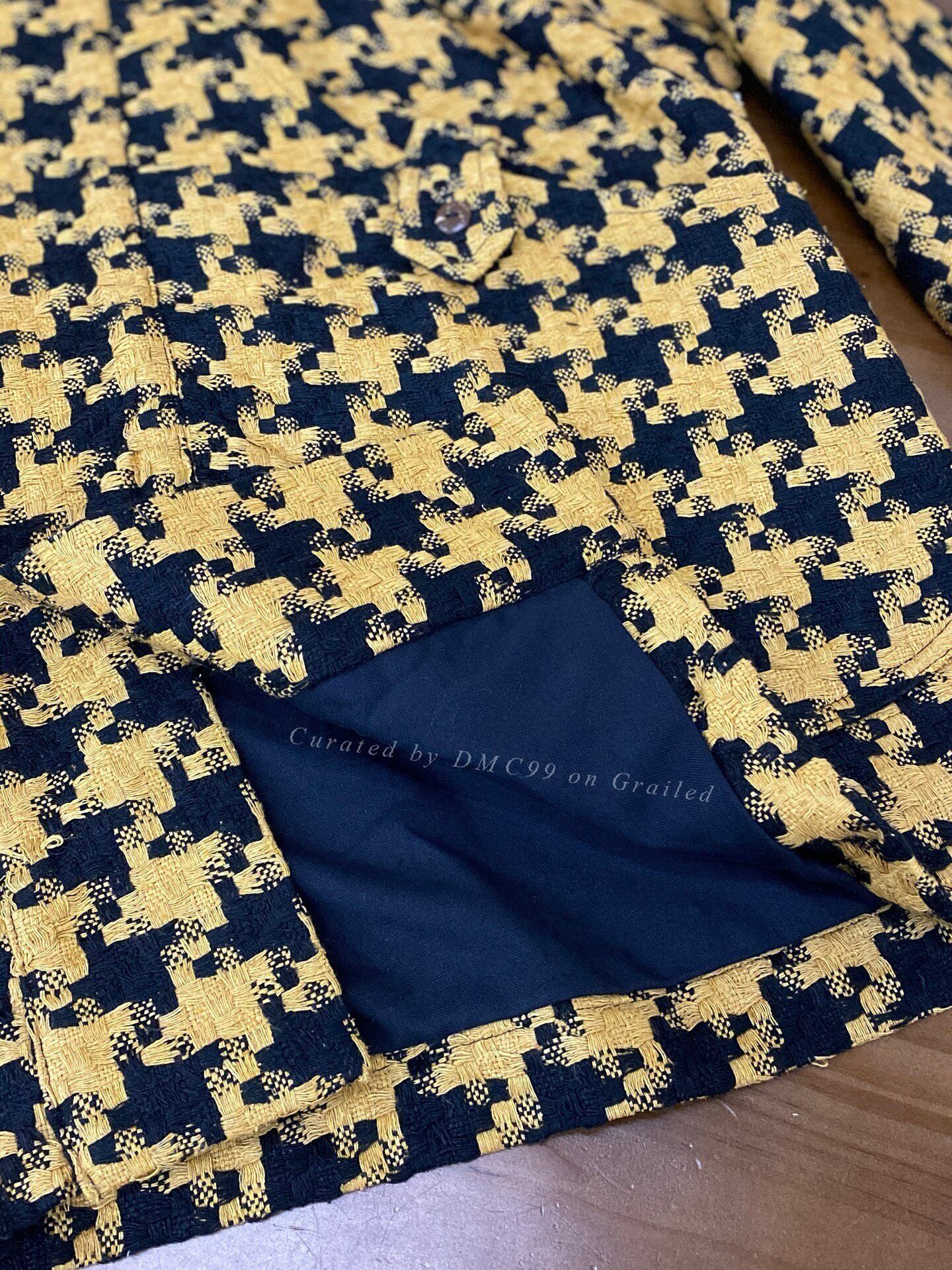 Other Plant-dyed Tussah Silk Houndstooth Coat Size M / US 6-8 / IT 42-44 - 5 Thumbnail