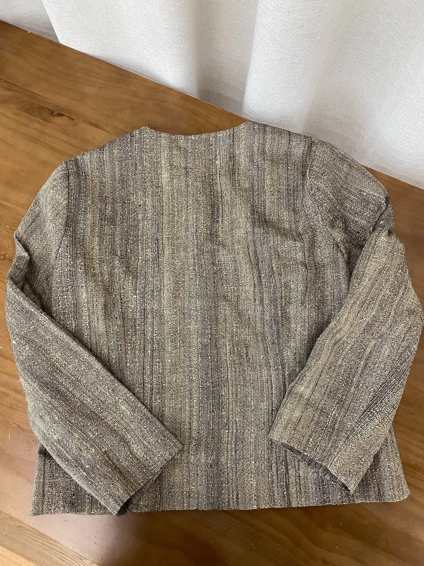 Other Plant-dyed Tussah Silk Tweed Coat Size M / US 6-8 / IT 42-44 - 2 Thumbnail
