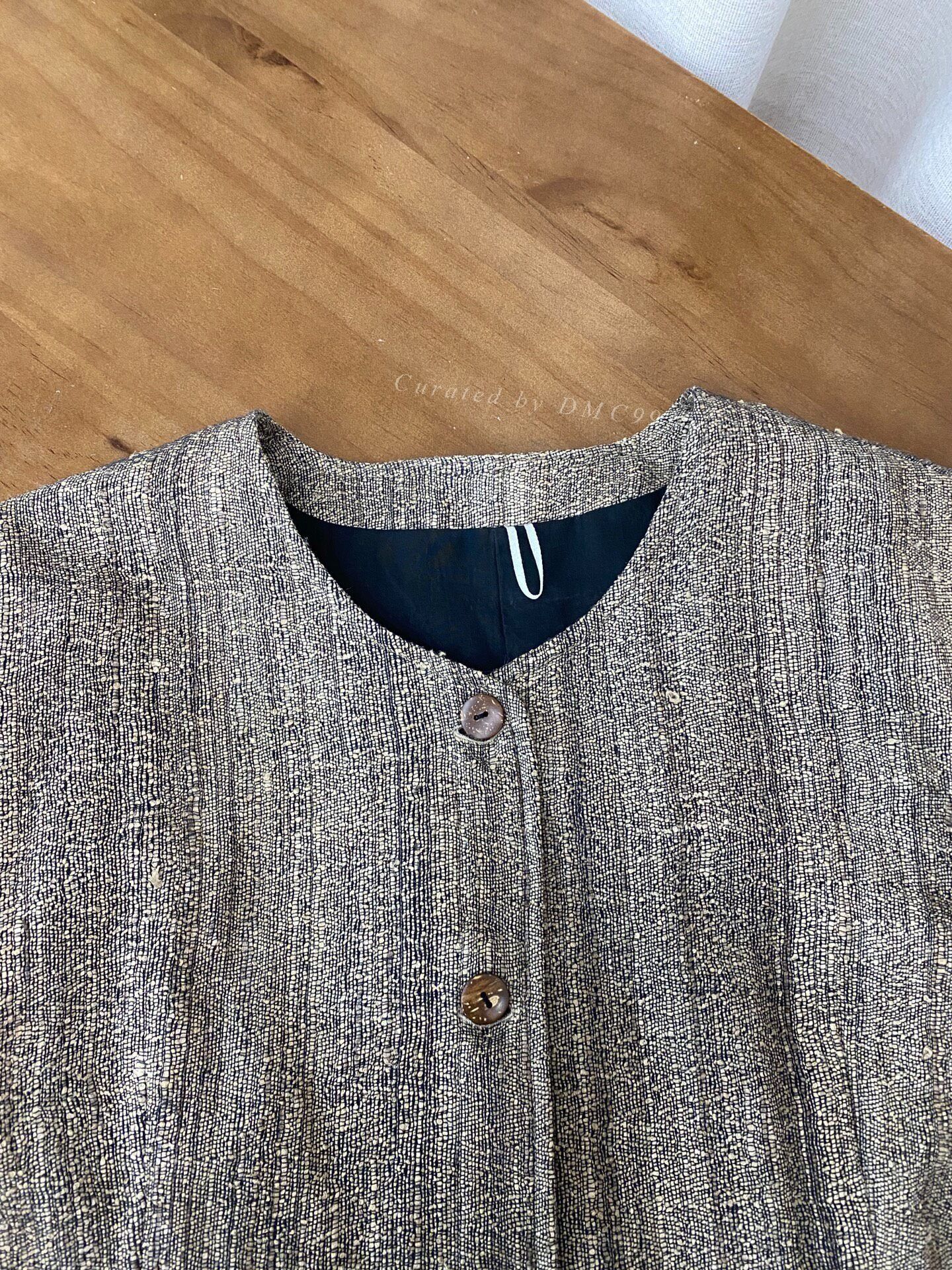 Other Plant-dyed Tussah Silk Tweed Coat Size M / US 6-8 / IT 42-44 - 4 Thumbnail