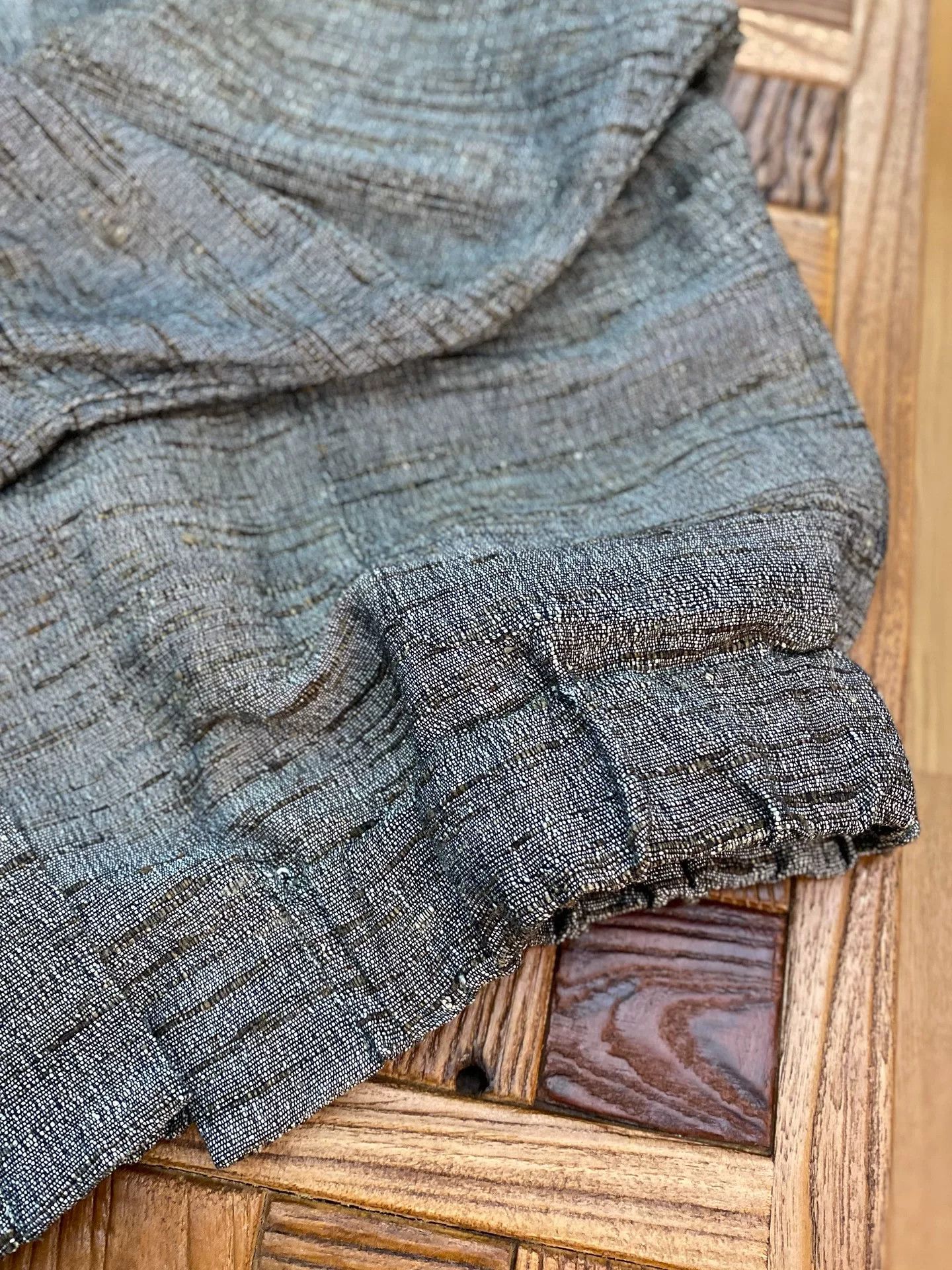 Other Ancient Dyed Tussah Silk Handmade Coat Size M / US 6-8 / IT 42-44 - 4 Thumbnail