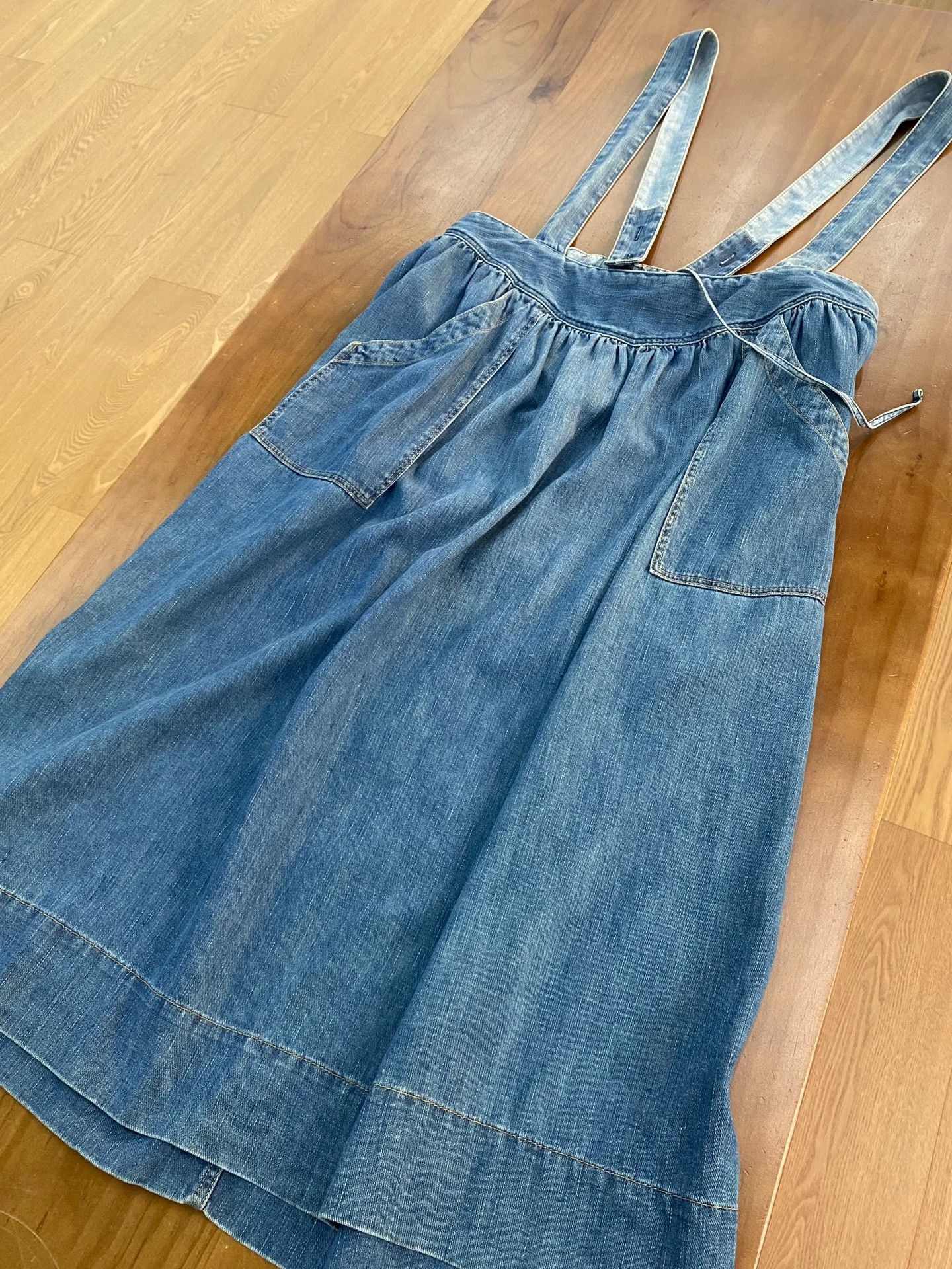 45rpm 45R Denim Pinafore Skirt Size 24" / US 00 / IT 34 - 5 Thumbnail