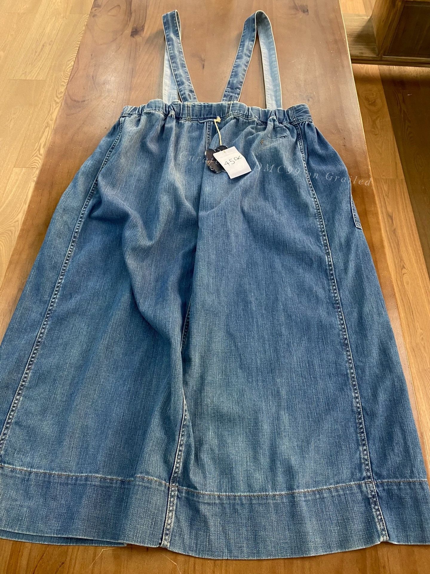 45rpm 45R Denim Pinafore Skirt Size 24" / US 00 / IT 34 - 4 Thumbnail