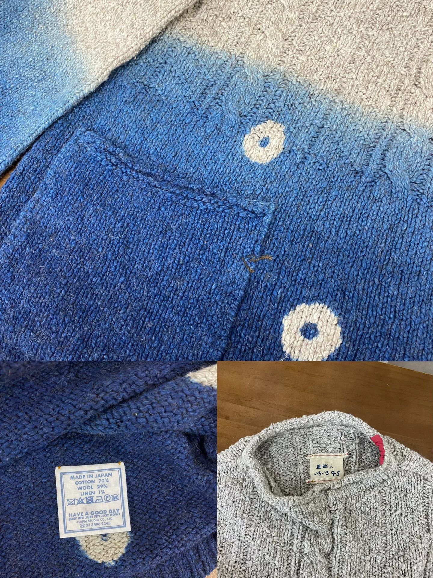 45rpm 45R Gradient Blue Sweater Size US M / EU 48-50 / 2 - 5 Thumbnail