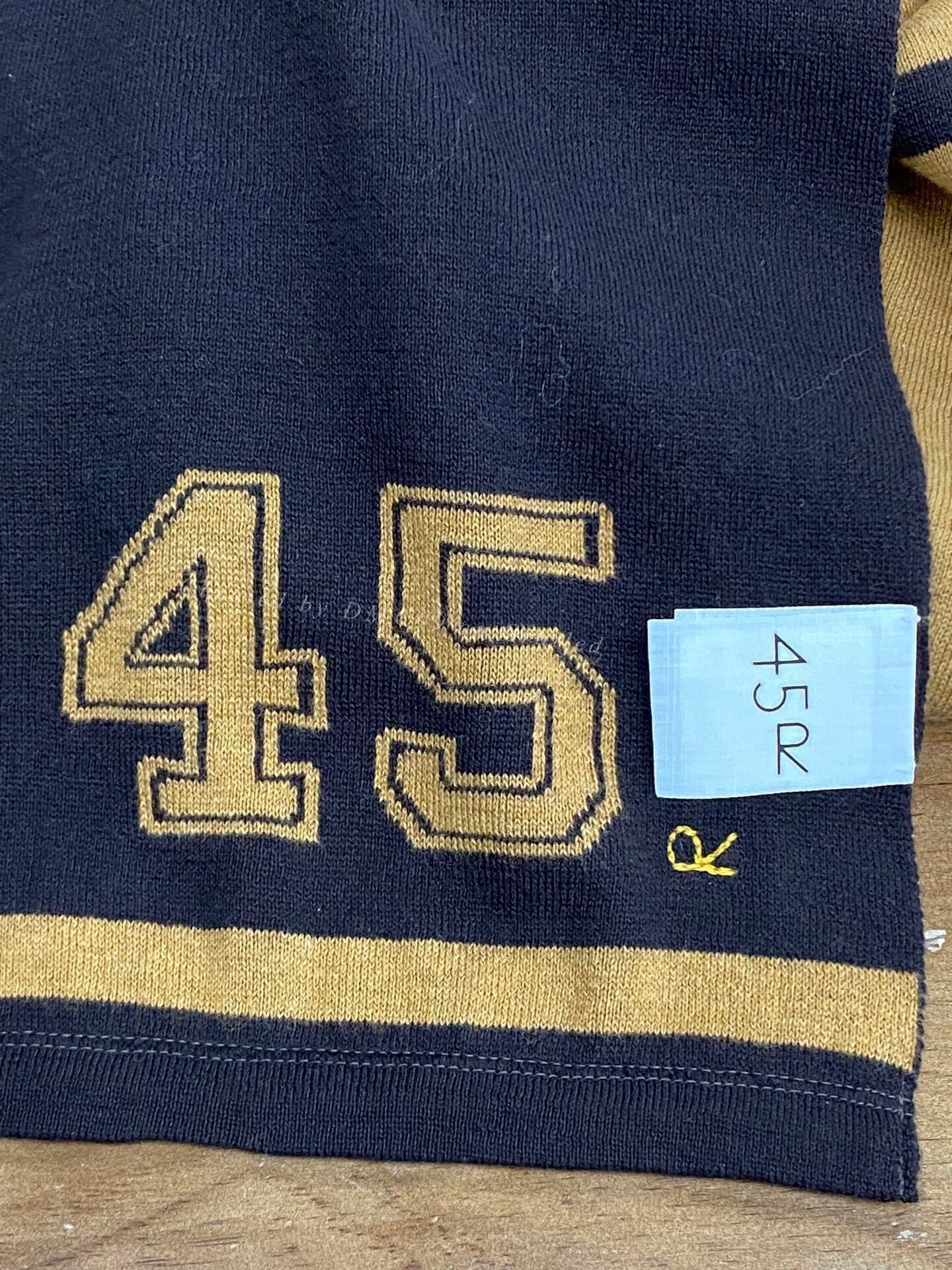45rpm 45R Black Gold Preppy Style Scarf Size ONE SIZE - 6 Thumbnail