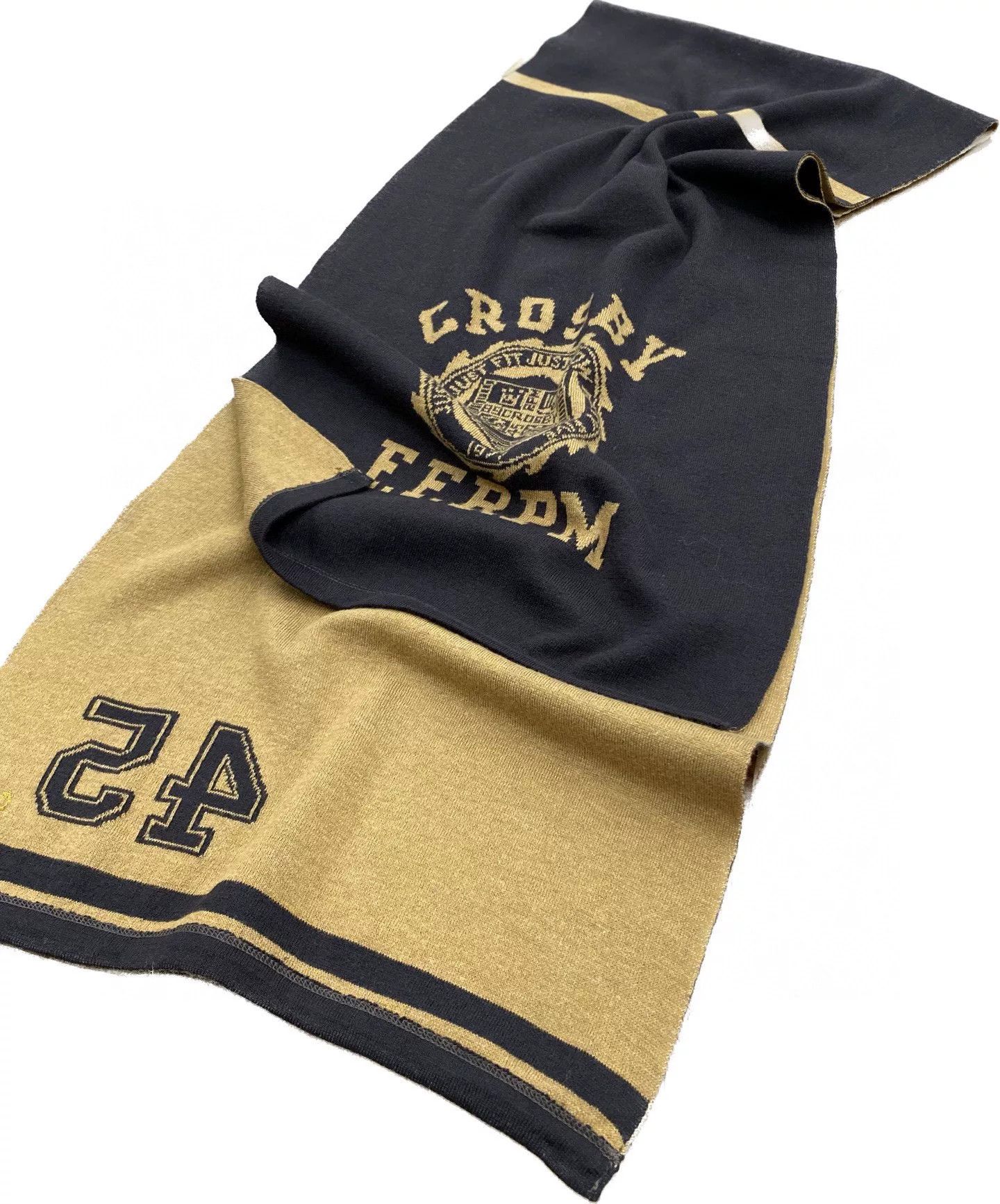 45rpm 45R Black Gold Preppy Style Scarf Size ONE SIZE - 3 Thumbnail