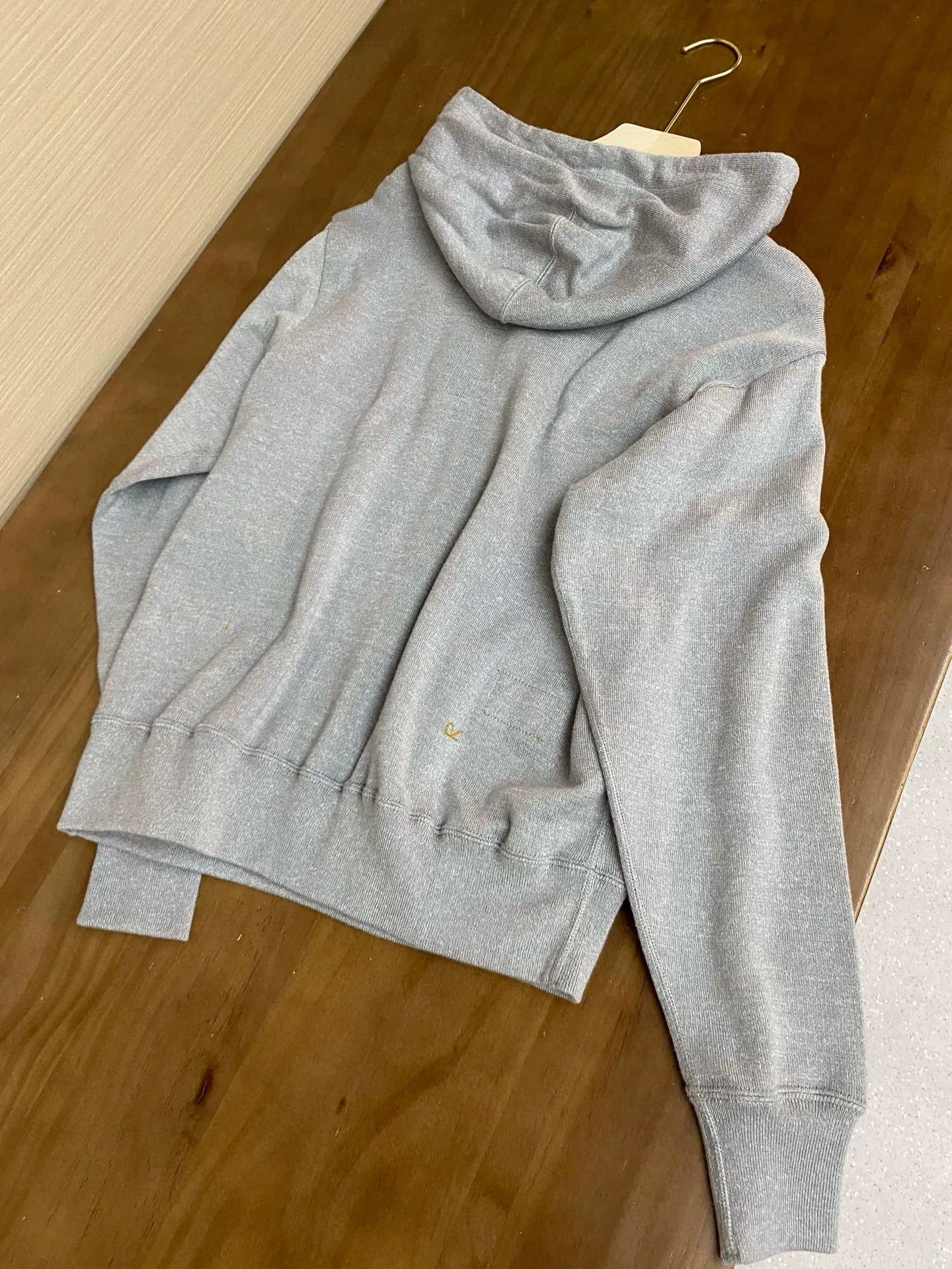 45rpm 45R Gray College Hoodie Pullover Size US L / EU 52-54 / 3 - 8 Thumbnail