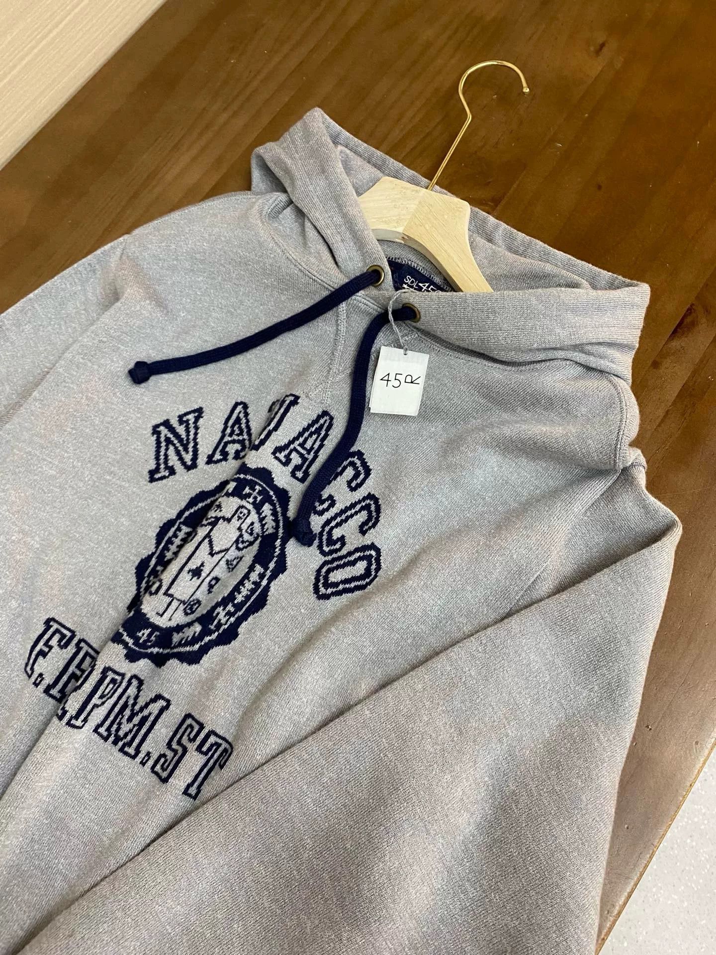 45rpm 45R Gray College Hoodie Pullover Size US L / EU 52-54 / 3 - 9 Thumbnail