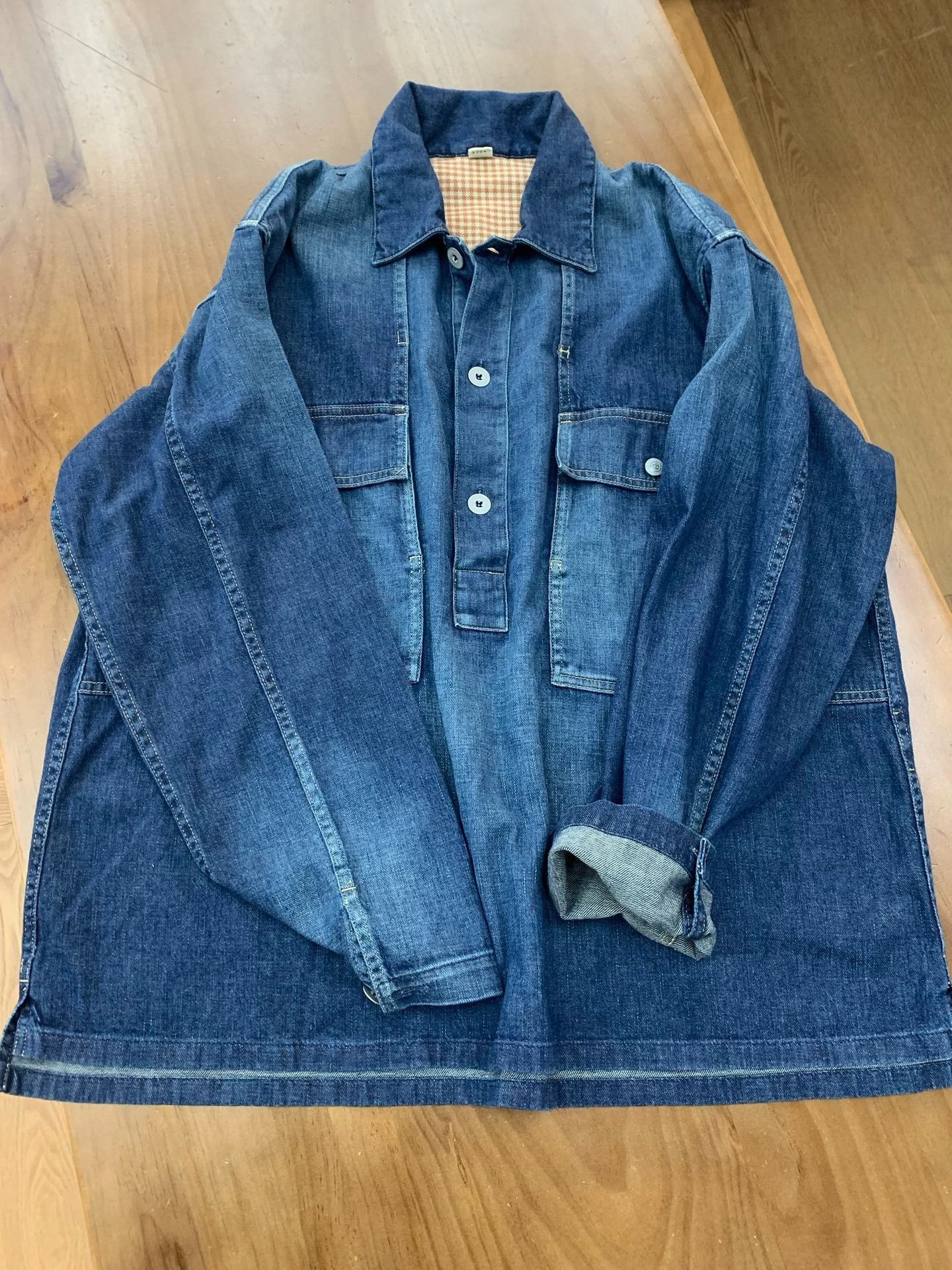 45rpm 45R Japanese Cotton Denim Shirt Size US XL / EU 56 / 4 - 3 Thumbnail