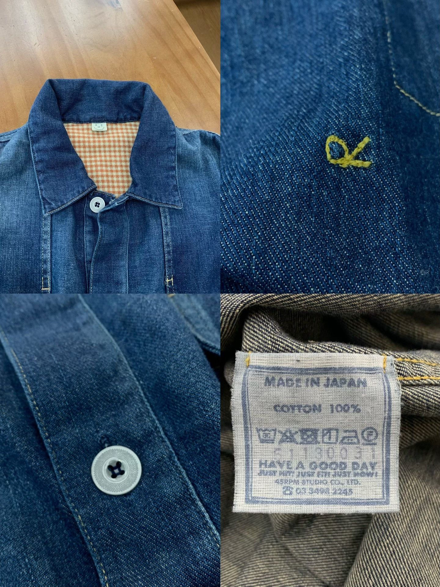 45rpm 45R Japanese Cotton Denim Shirt Size US XL / EU 56 / 4 - 5 Thumbnail