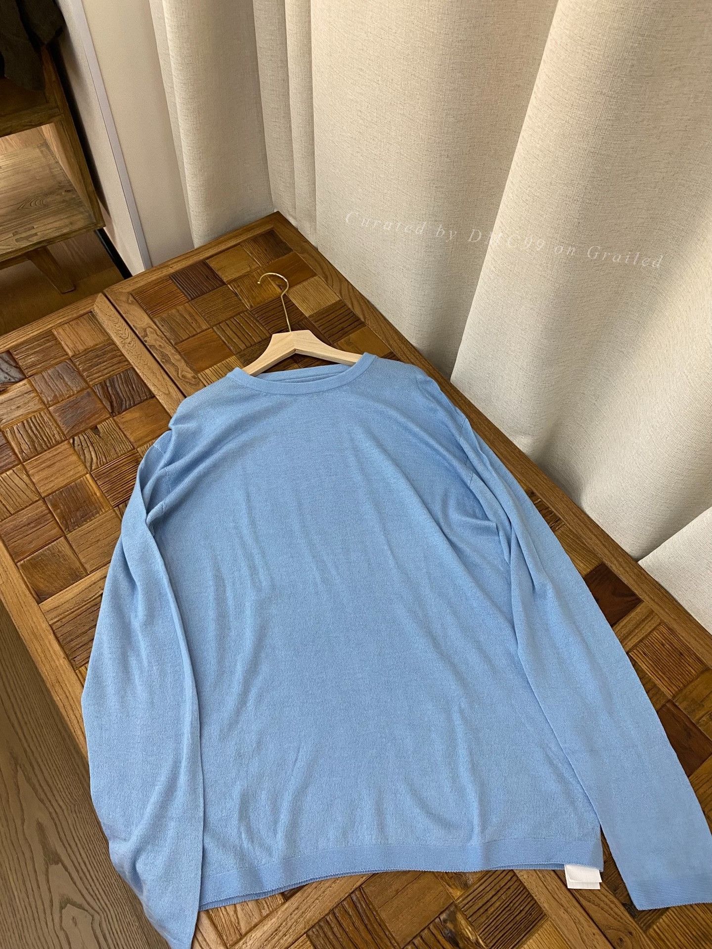 45rpm 45R Unisex Light Blue Long-Sleeve Knit Size XL / US 12-14 / IT 48-50 - 5 Thumbnail