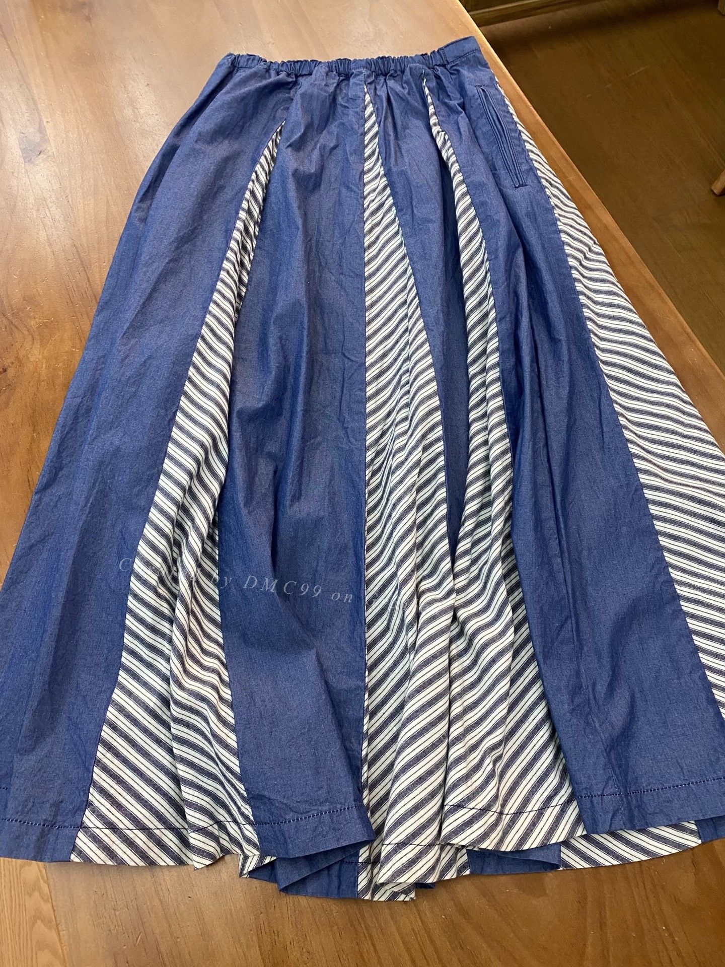 Other Okayama Denim Cotton Spliced Skirt Size 38" / US 16 / IT 52 - 4 Thumbnail