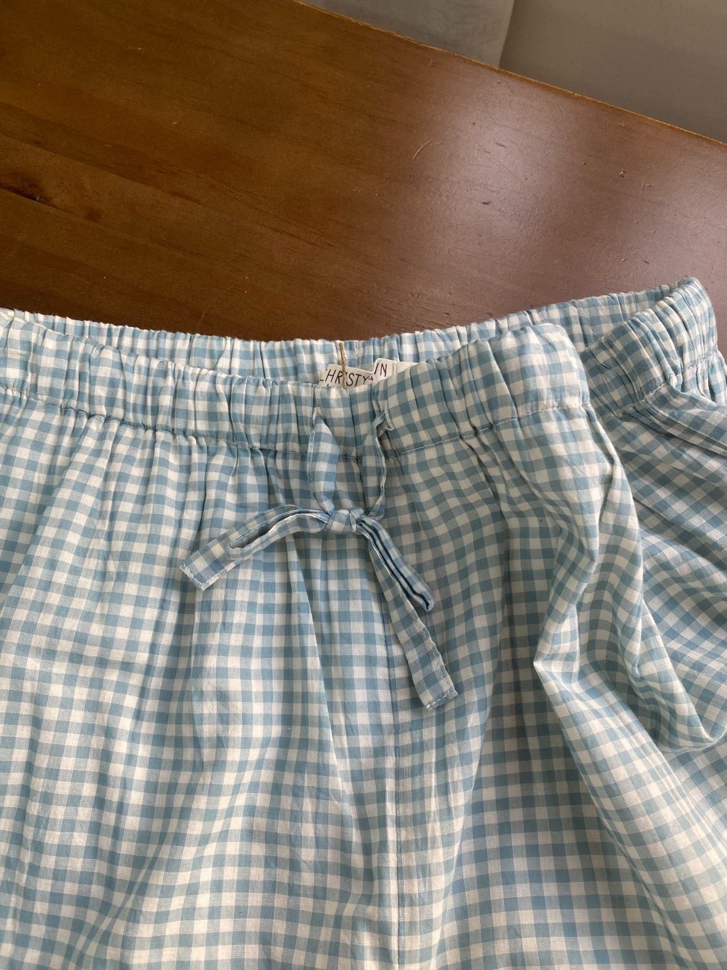 Christy Dawn Christy Dawn Blue White Check Shorts Size 42" / US 20 - 4 Thumbnail