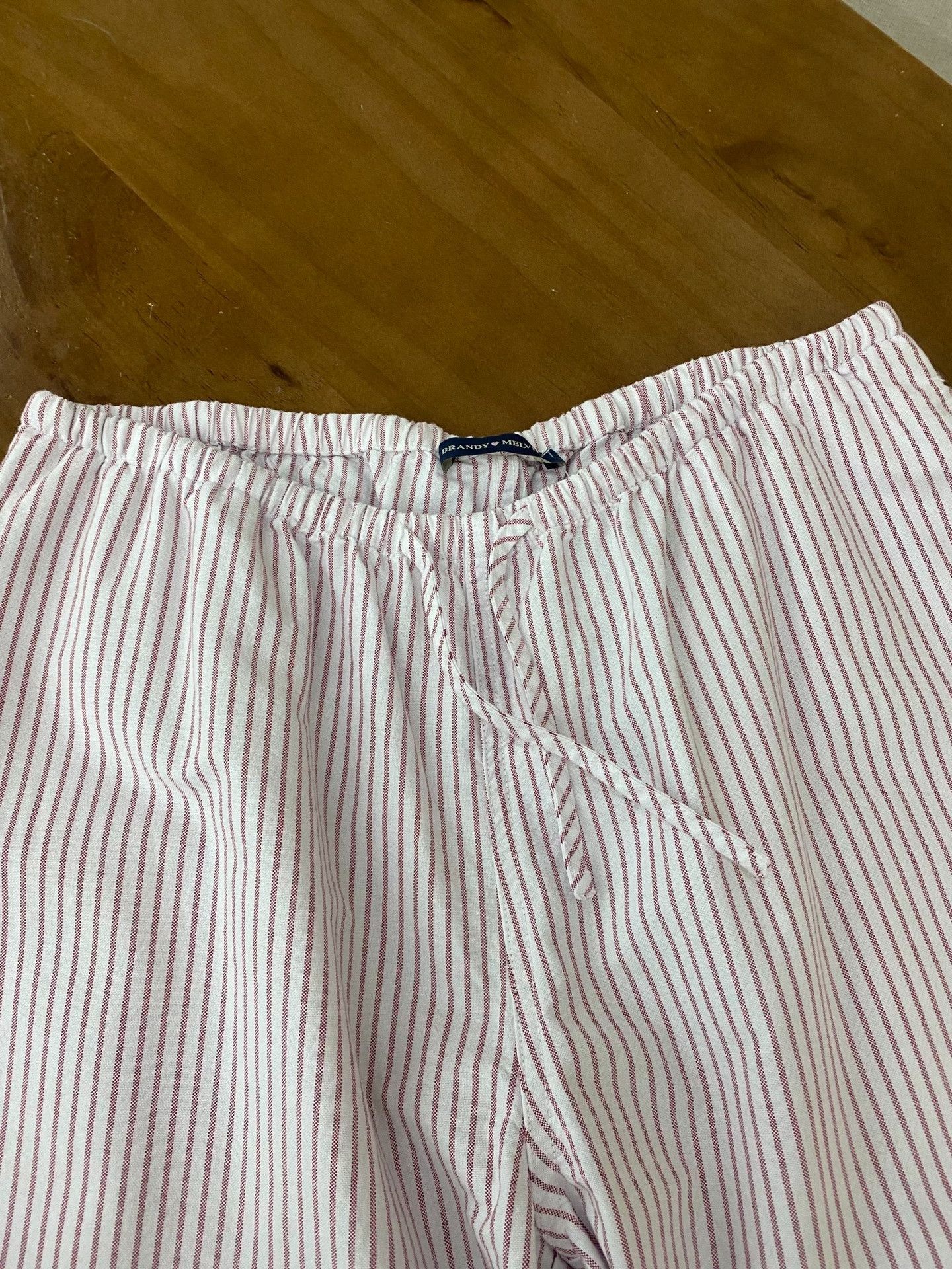 Brandy Melville Brandy Melville Red White Striped Pants Size 35" - 3 Thumbnail