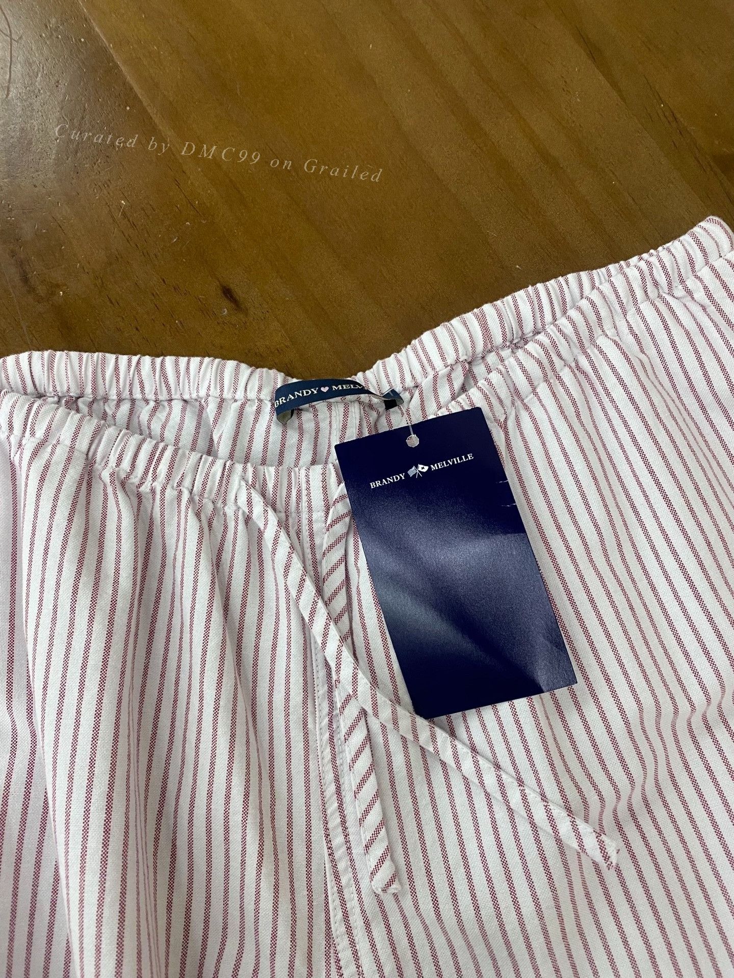 Brandy Melville Brandy Melville Red White Striped Pants Size 35" - 4 Thumbnail