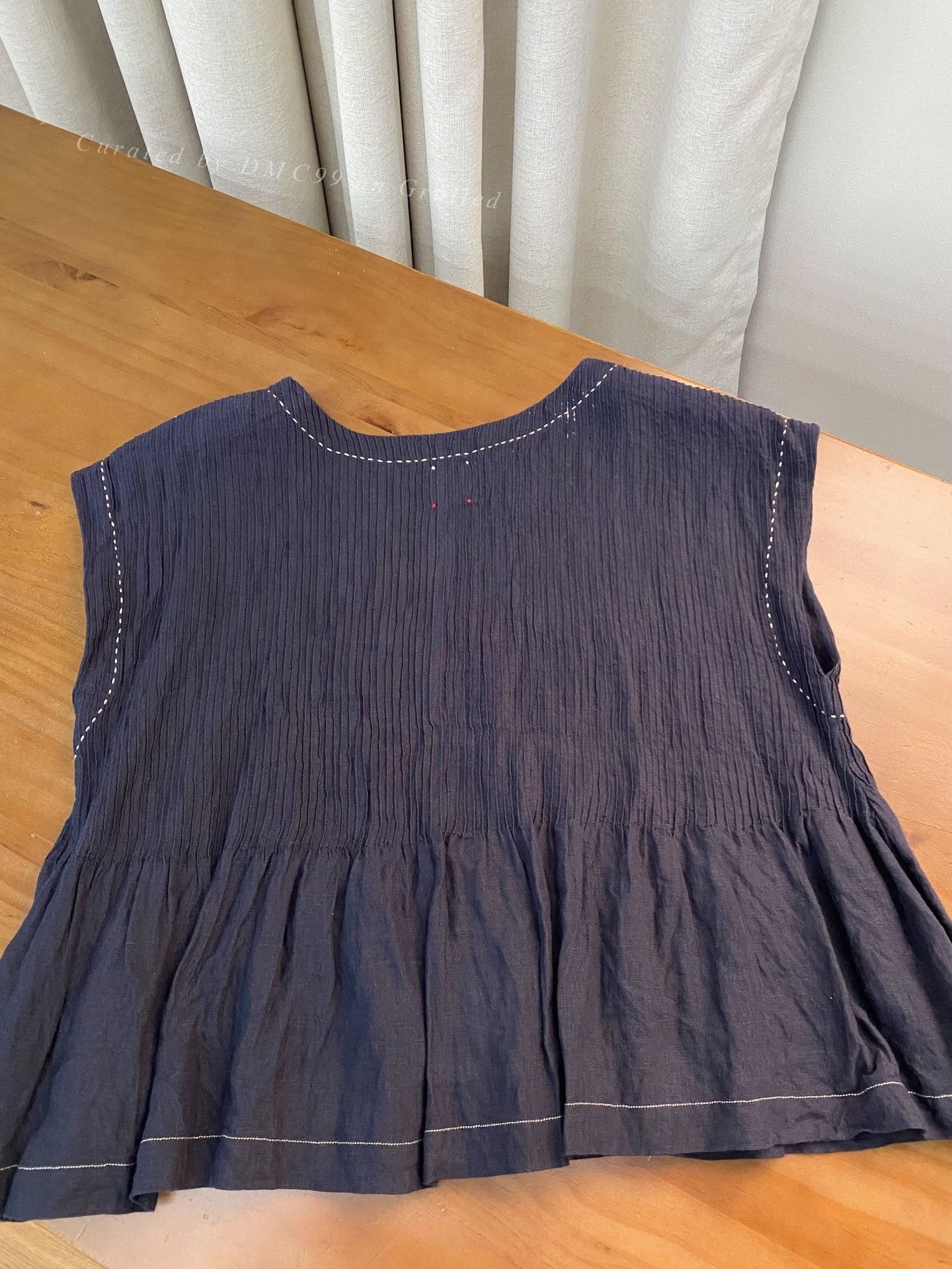Devoa DVE Pleated Sleeveless Vest Size S / US 4 / IT 40 - 3 Thumbnail