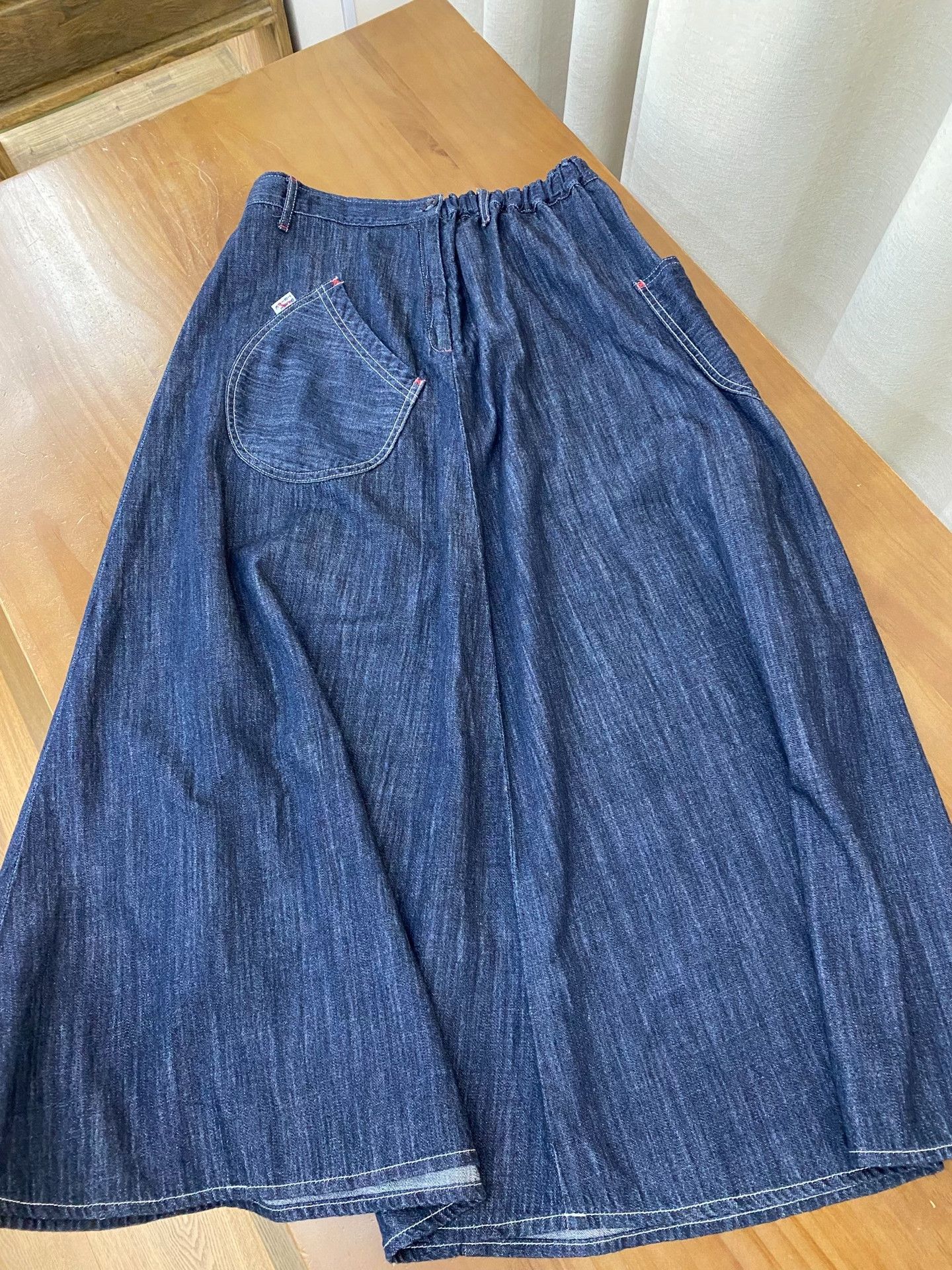 Japan Blue Blue Strick Japan Elastic Waist Skirt Size 40" / US 18 - 2 Thumbnail