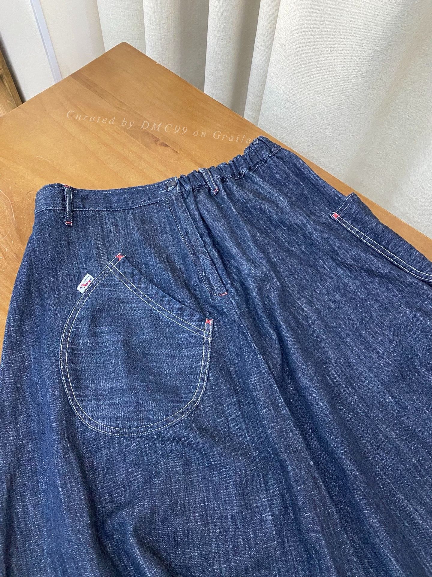 Japan Blue Blue Strick Japan Elastic Waist Skirt Size 40" / US 18 - 3 Thumbnail