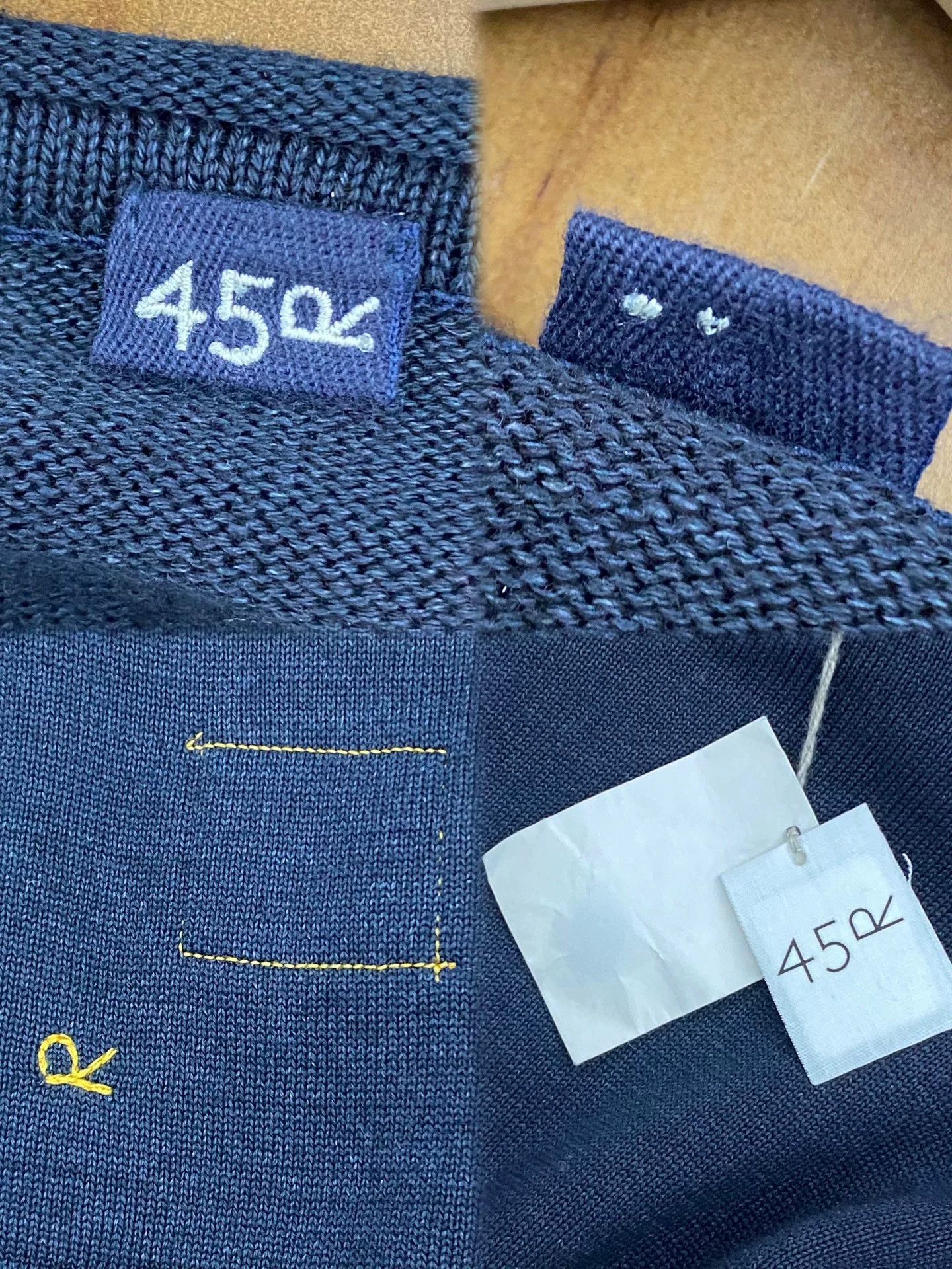 45rpm 45R Indigo Cotton Tight Knit Cardigan Size US M / EU 48-50 / 2 - 6 Thumbnail