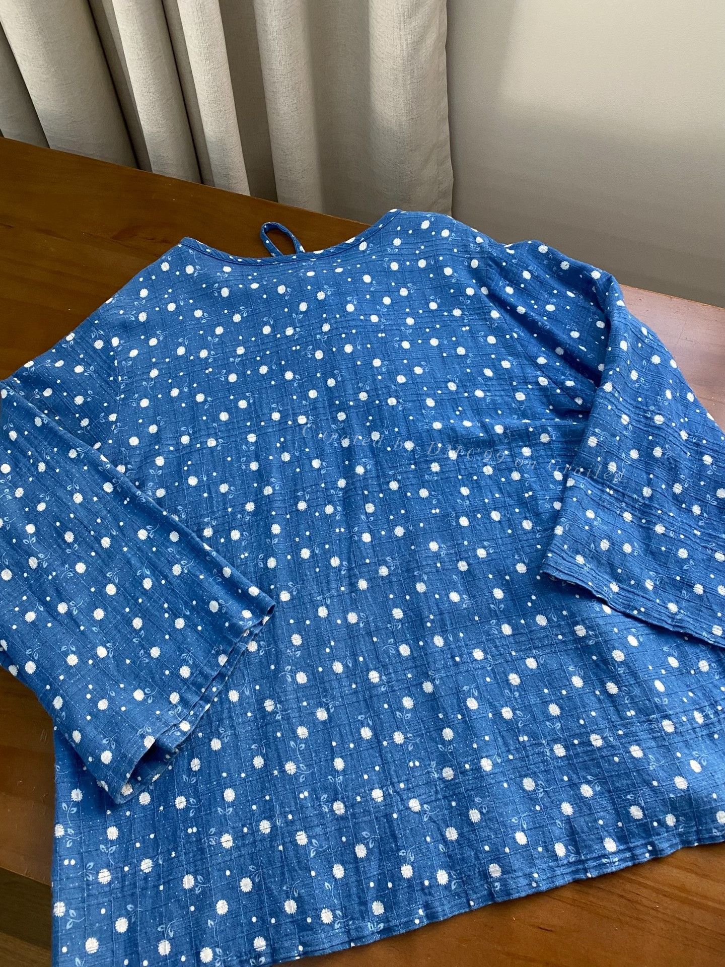 Other Indigo Dyed Polka Dot Round Neck Top Size M / US 6-8 / IT 42-44 - 3 Thumbnail