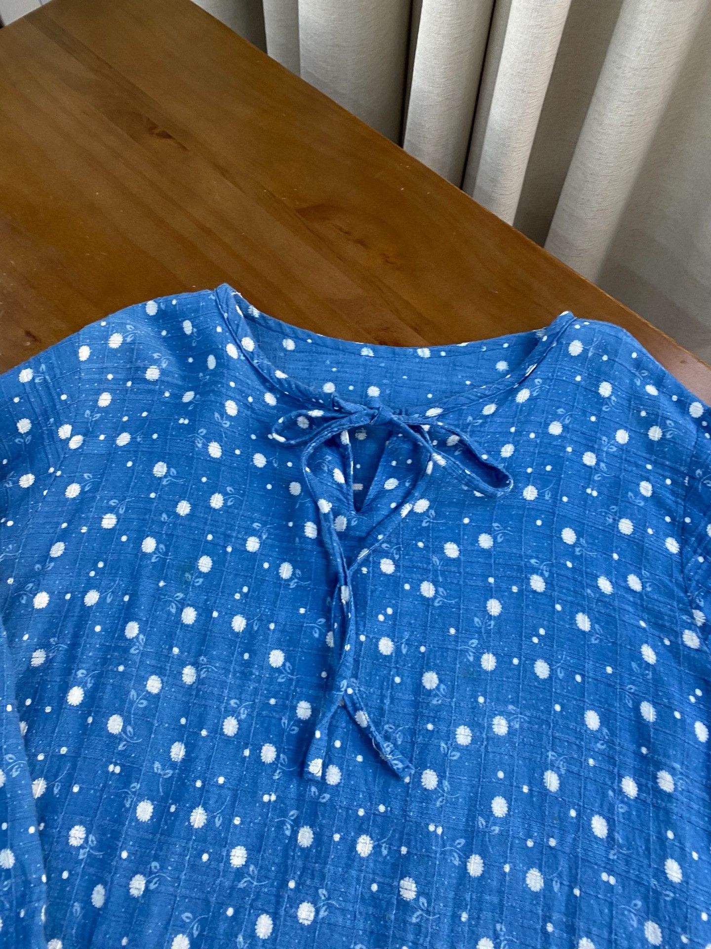 Other Indigo Dyed Polka Dot Round Neck Top Size M / US 6-8 / IT 42-44 - 2 Thumbnail