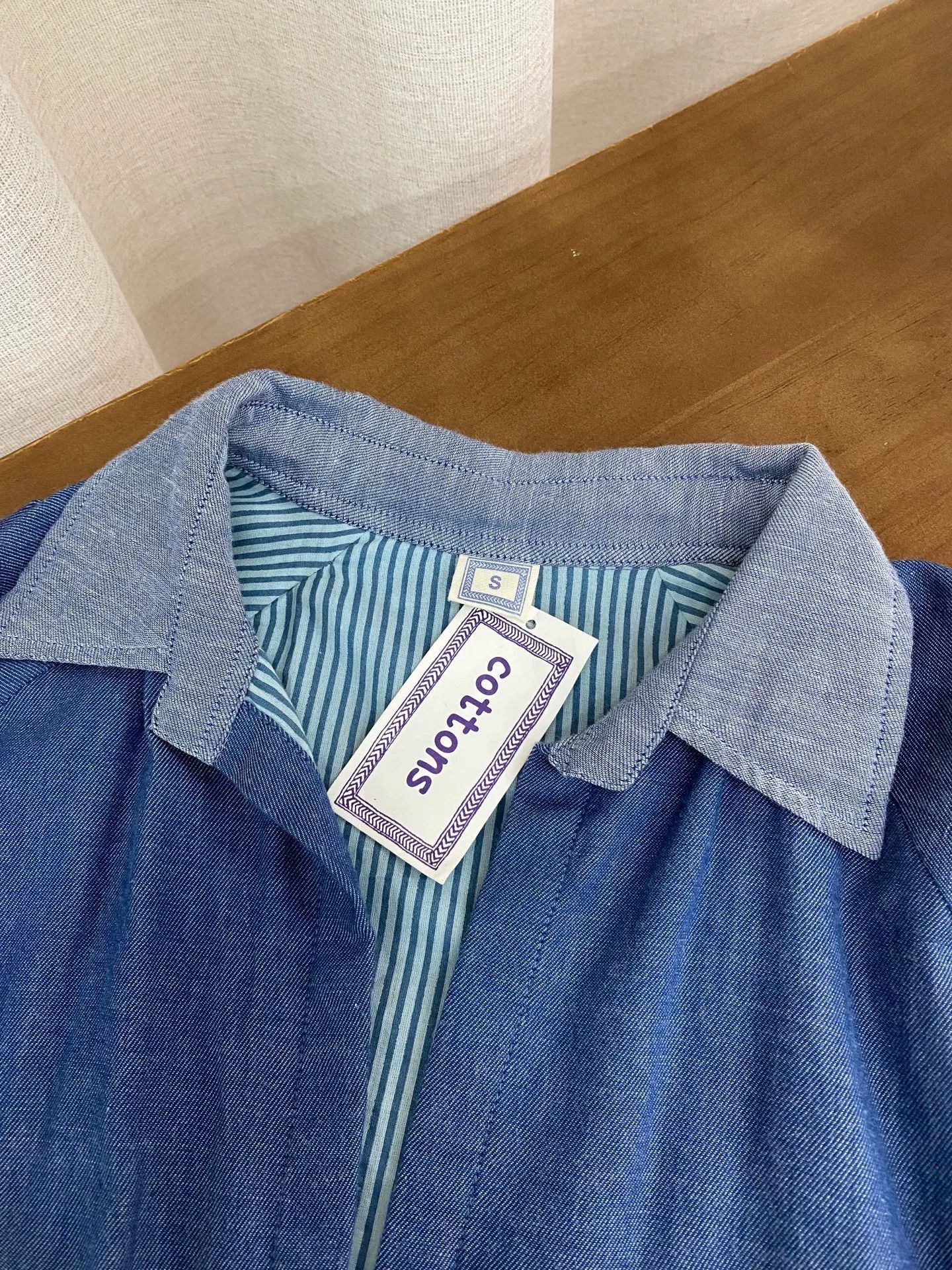 COTTONCITIZEN Cottons Blue Cotton Coat Size S / US 4 / IT 40 - 3 Thumbnail