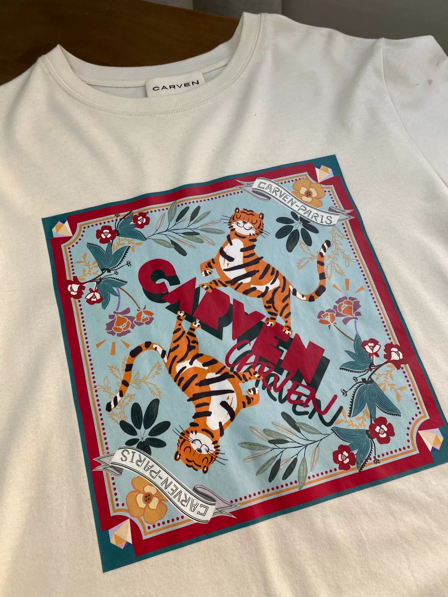 Carven CARVEN Tiger Print Crew Neck Top Size XL / US 12-14 / IT 48-50 - 4 Thumbnail