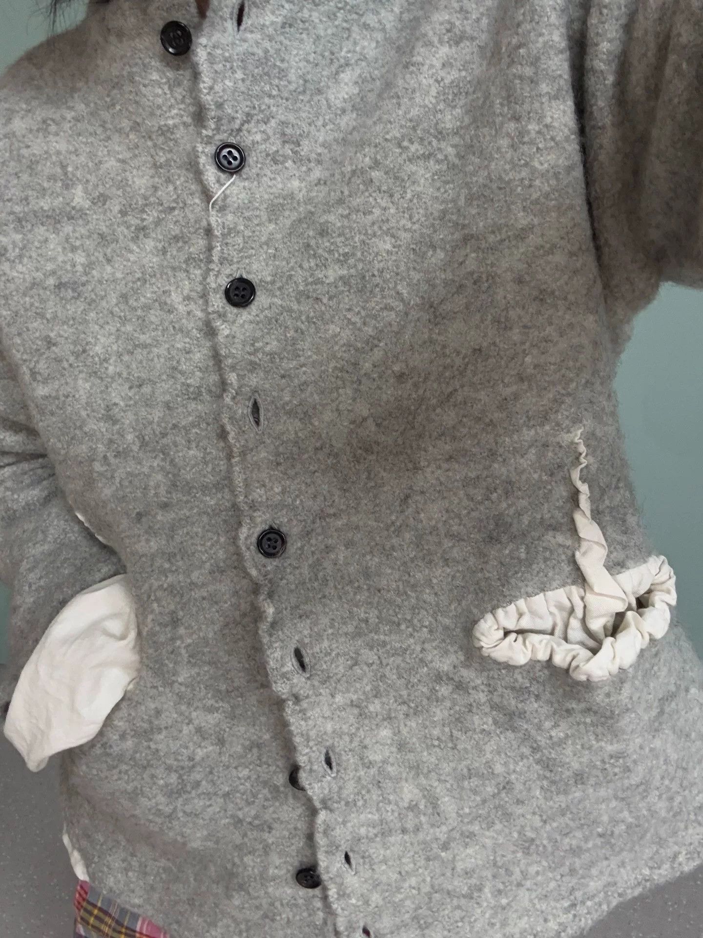 Other Pillings Knitted Wool Lace Coat Size M / US 6-8 / IT 42-44 - 7 Thumbnail
