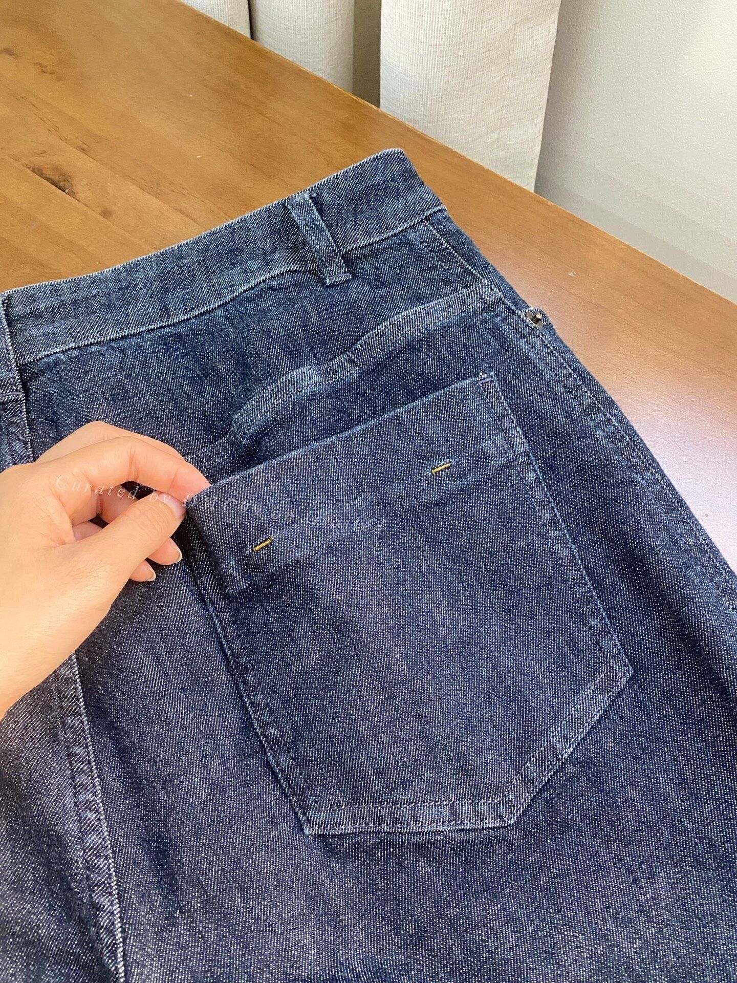 Other Suran Pure Cotton Denim Straight Pants Size 26" / US 2 / IT 38 - 4 Thumbnail