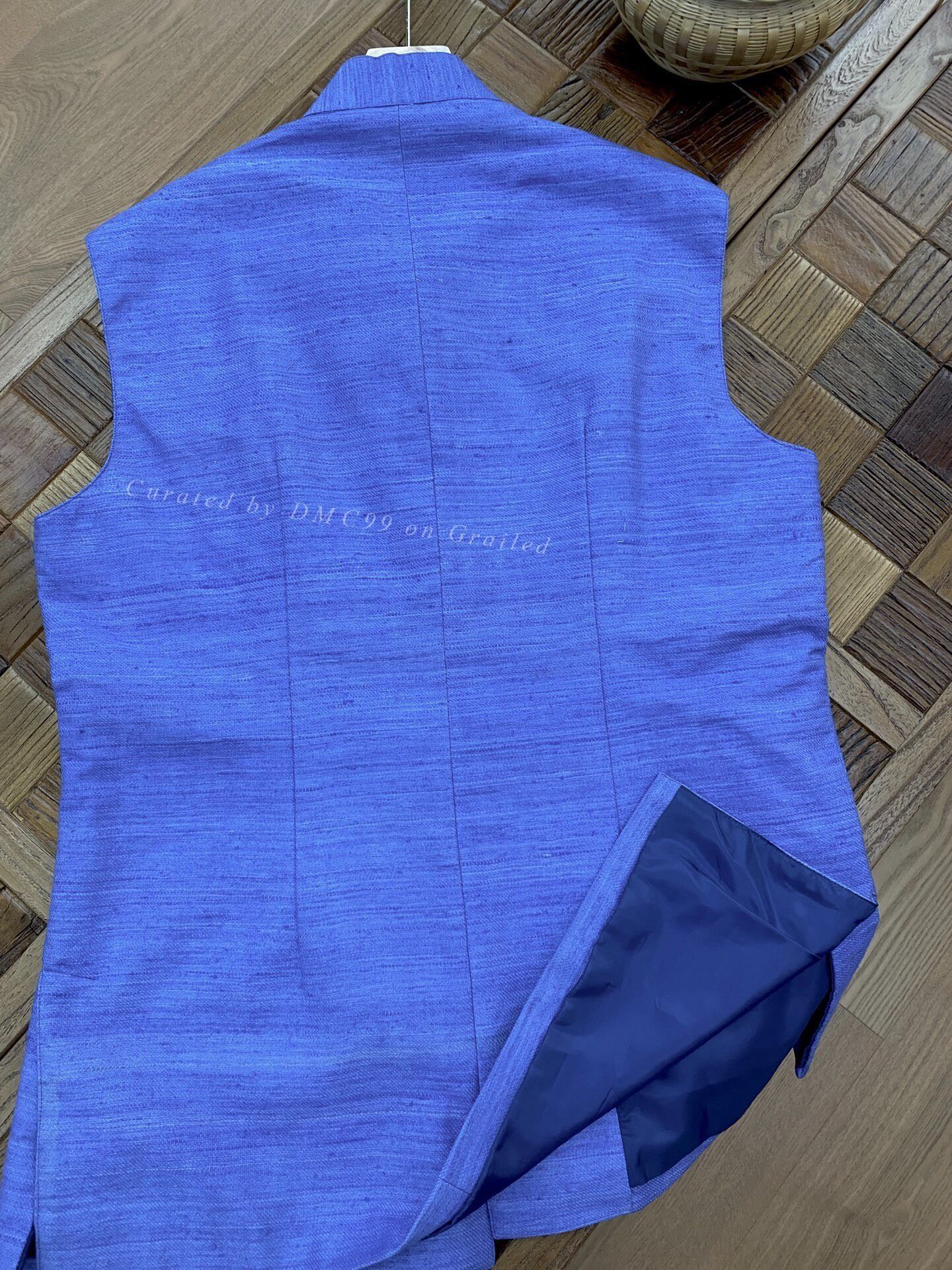 Other Indigo Dyed Tussah Silk Double-Layer Vest Size US M / EU 48-50 / 2 - 5 Thumbnail