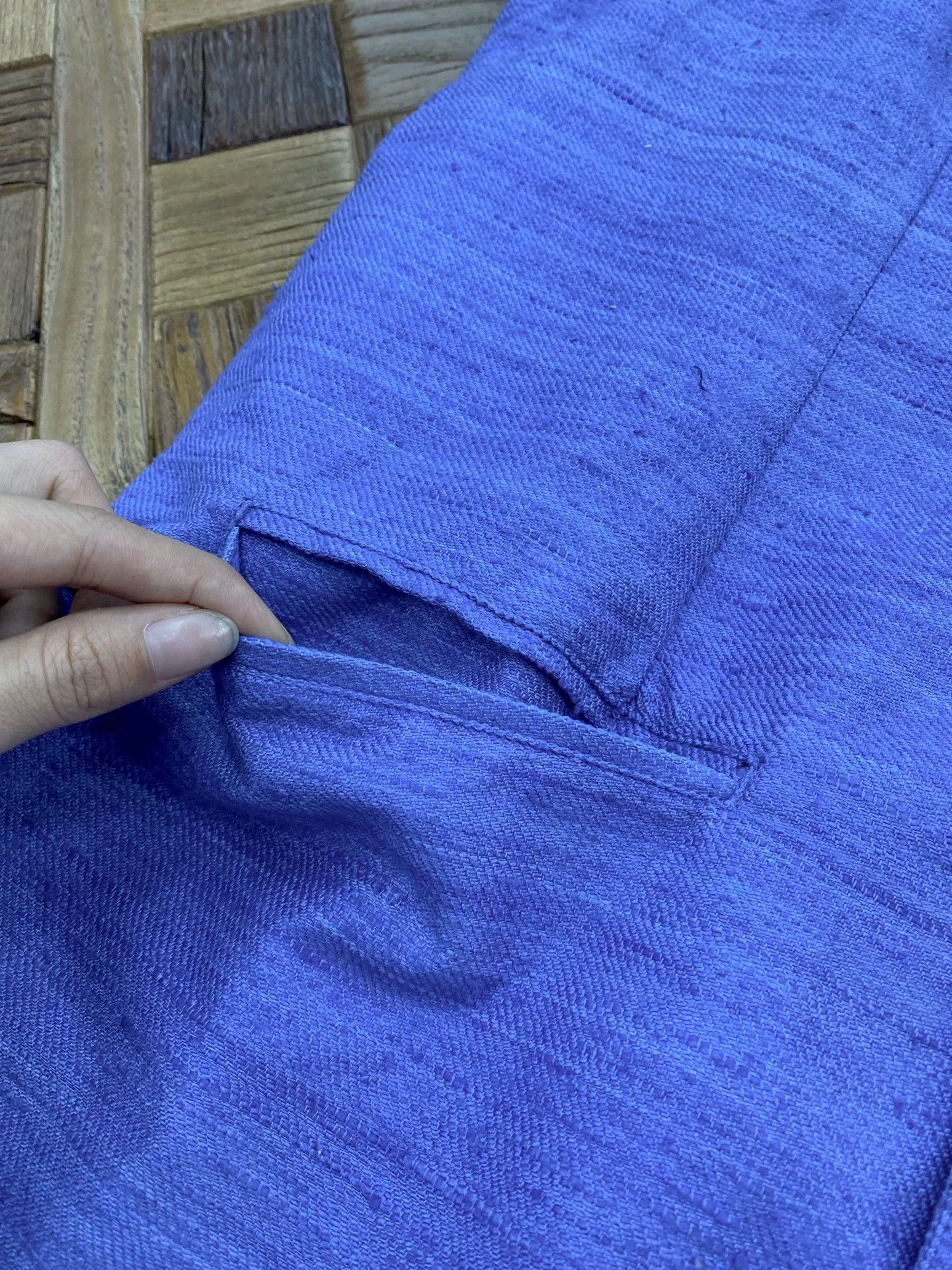 Other Indigo Dyed Tussah Silk Double-Layer Vest Size US M / EU 48-50 / 2 - 4 Thumbnail