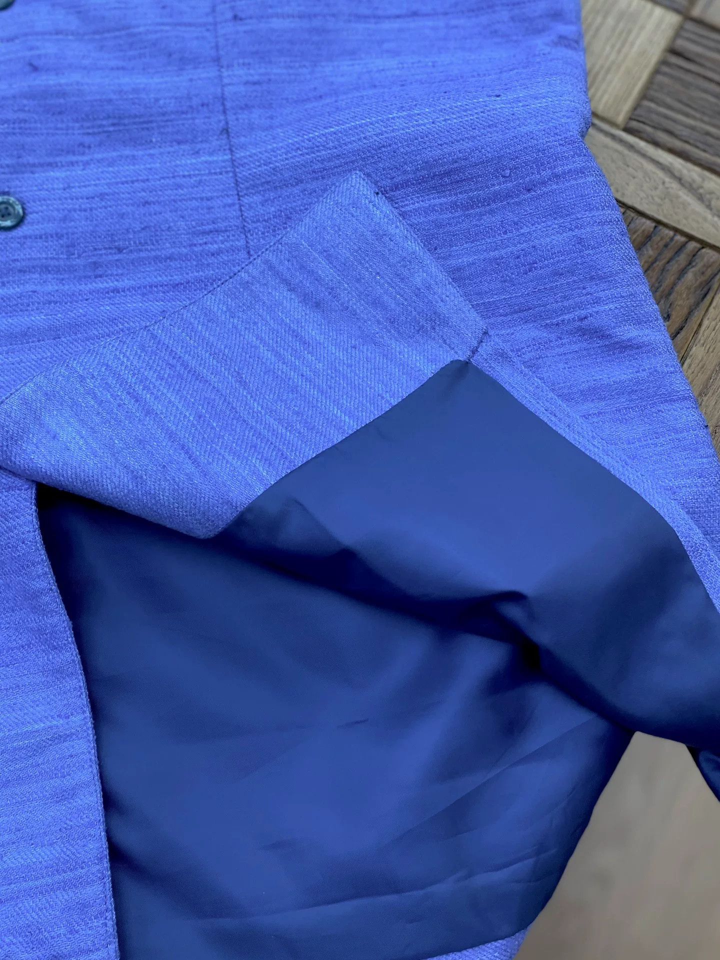Other Indigo Dyed Tussah Silk Double-Layer Vest Size US M / EU 48-50 / 2 - 2 Thumbnail