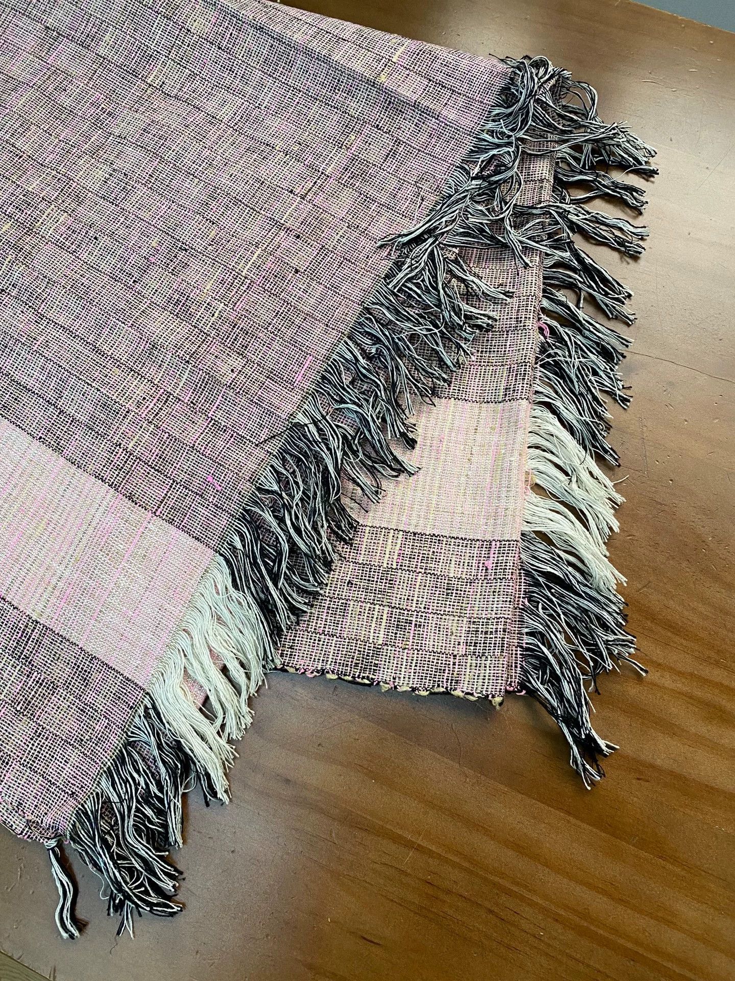 Other Tussah Silk Retro Plaid Fringe Scarf Size ONE SIZE - 7 Thumbnail