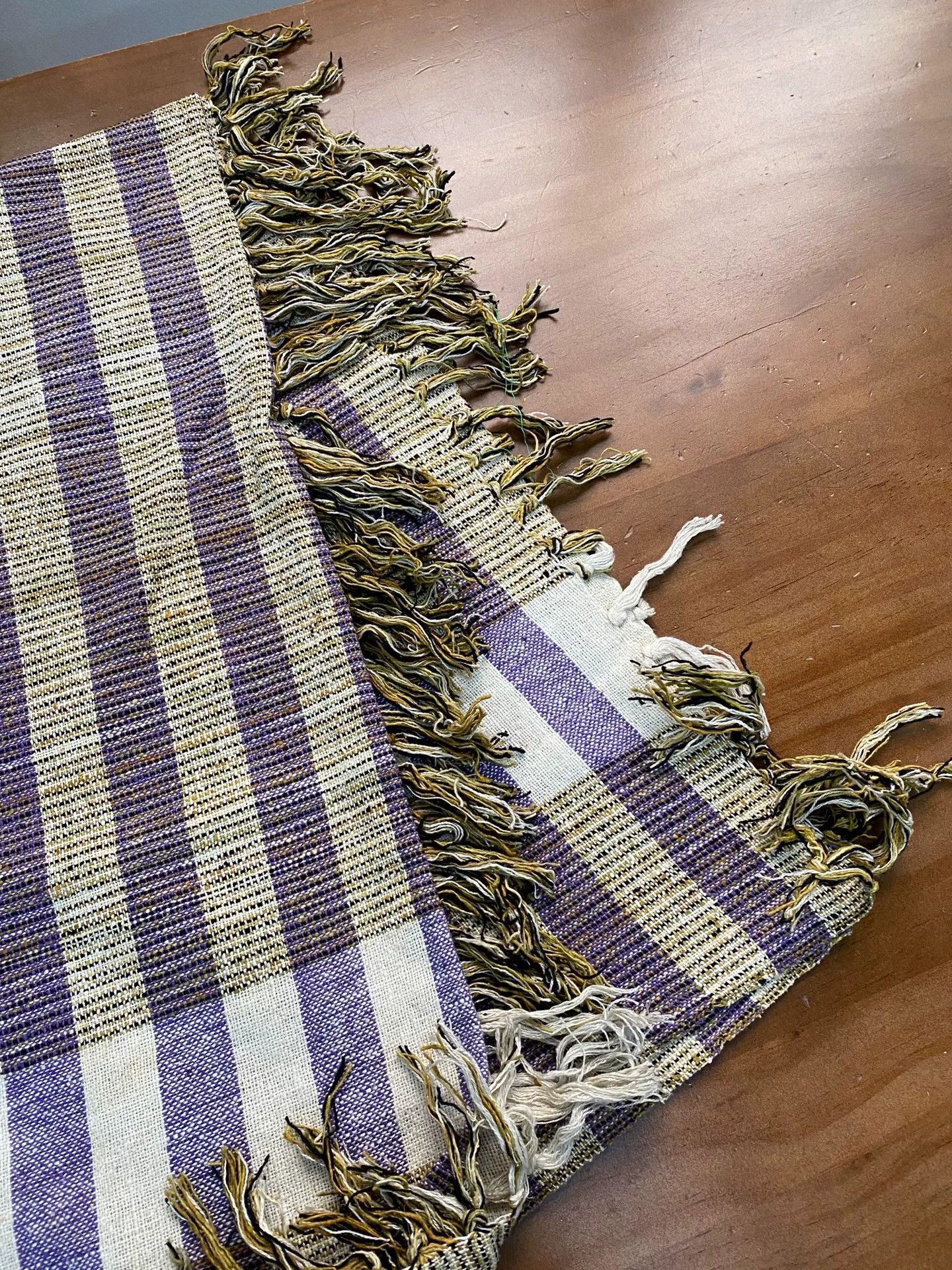 Other Tussah Silk Retro Plaid Fringe Scarf Size ONE SIZE - 8 Thumbnail