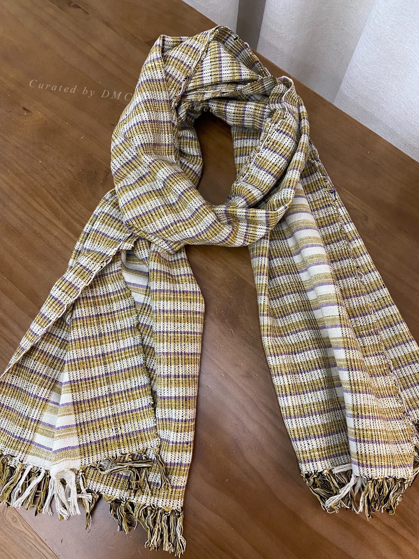 Other Tussah Silk Retro Plaid Fringe Scarf Size ONE SIZE - 3 Thumbnail