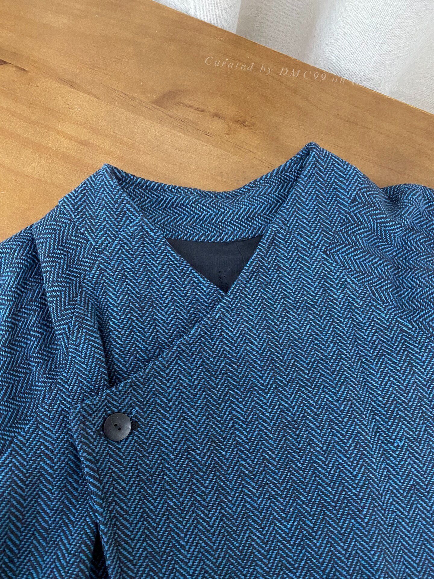 Other New Chinese Indigo Dyed Tussah Coat Size M / US 6-8 / IT 42-44 - 4 Thumbnail