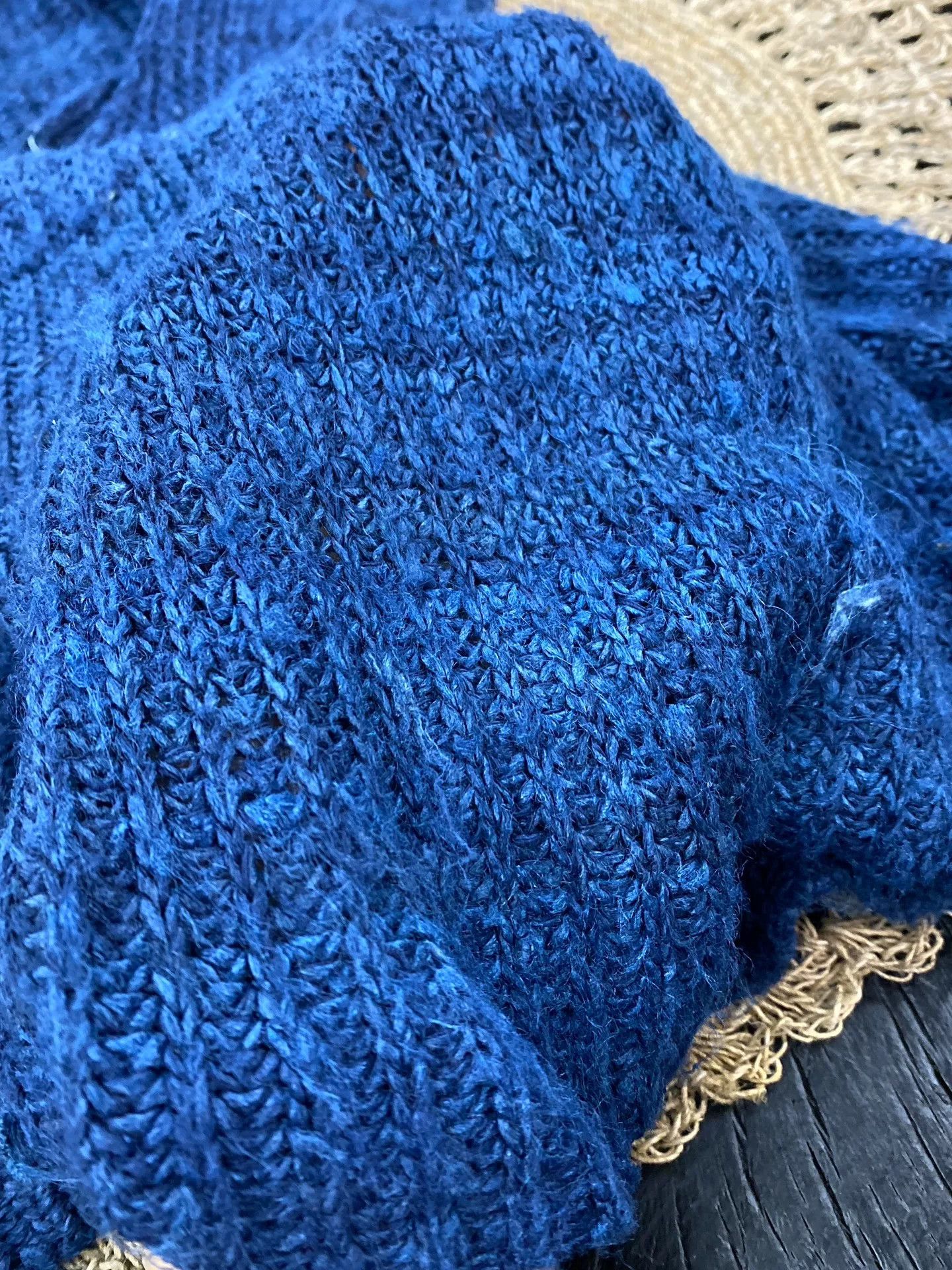 Other New Handmade Blue Tussah Silk Vest Size M / US 6-8 / IT 42-44 - 5 Thumbnail