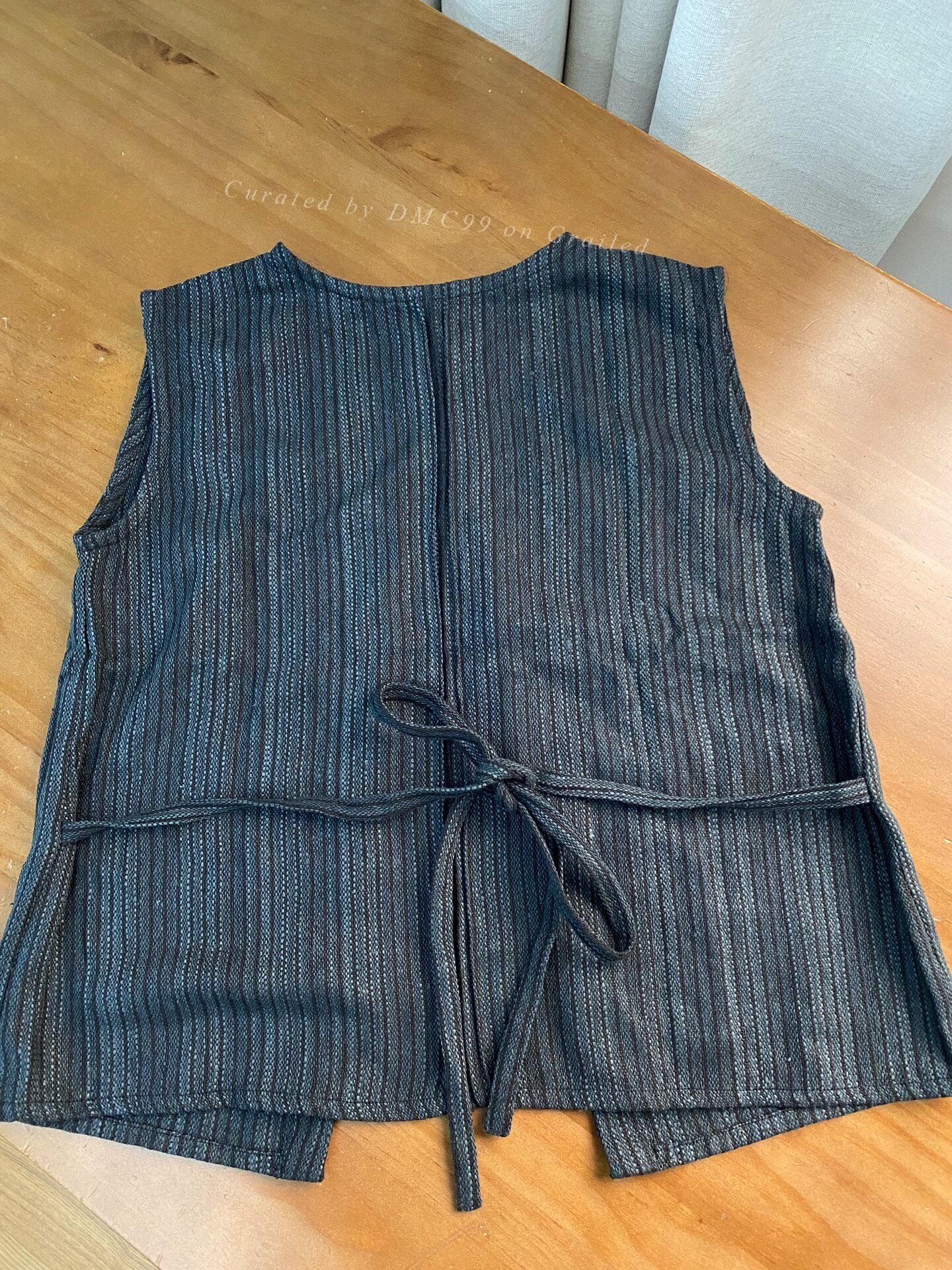 Other Tussah Silk Sash Sleeveless Vest Size M / US 6-8 / IT 42-44 - 2 Thumbnail