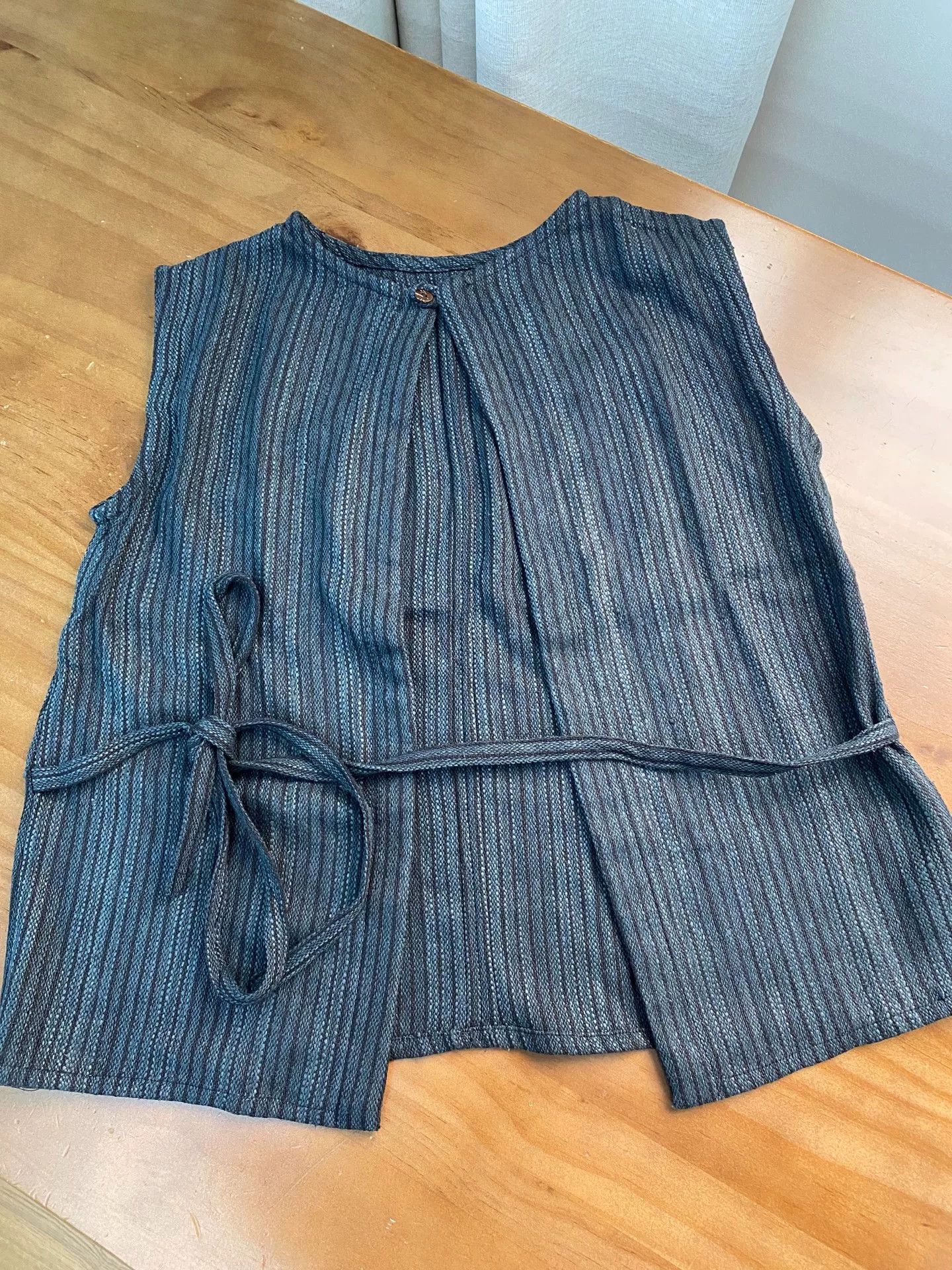 Other Tussah Silk Sash Sleeveless Vest Size M / US 6-8 / IT 42-44 - 3 Thumbnail