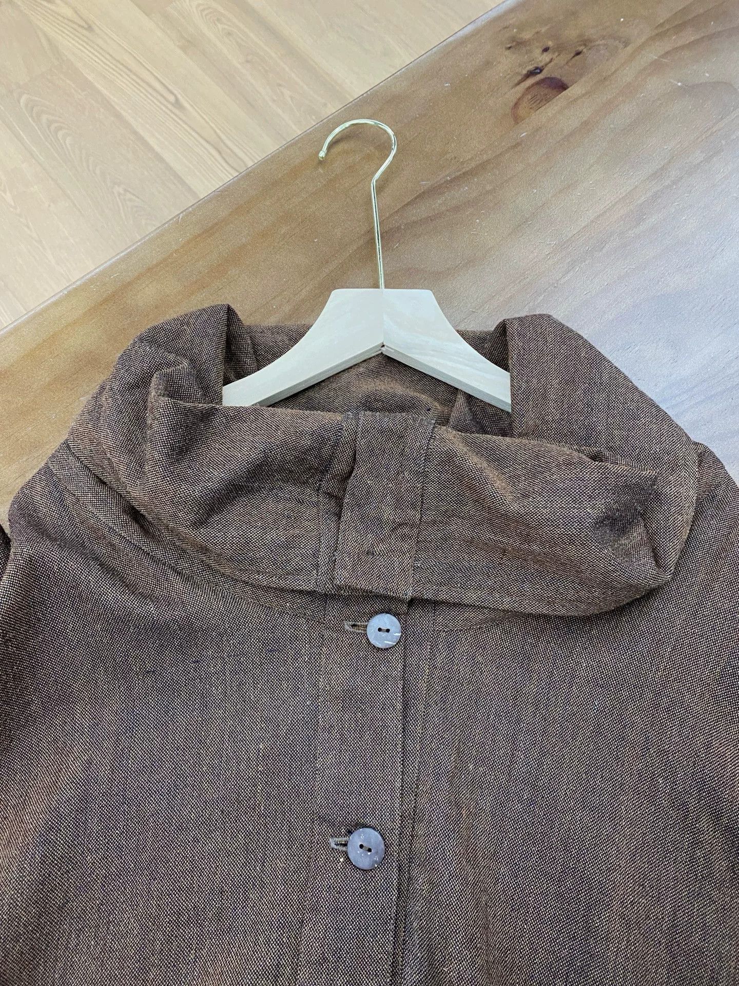 Other Tussah Silk New Chinese Collar Jacket Size M / US 6-8 / IT 42-44 - 3 Thumbnail