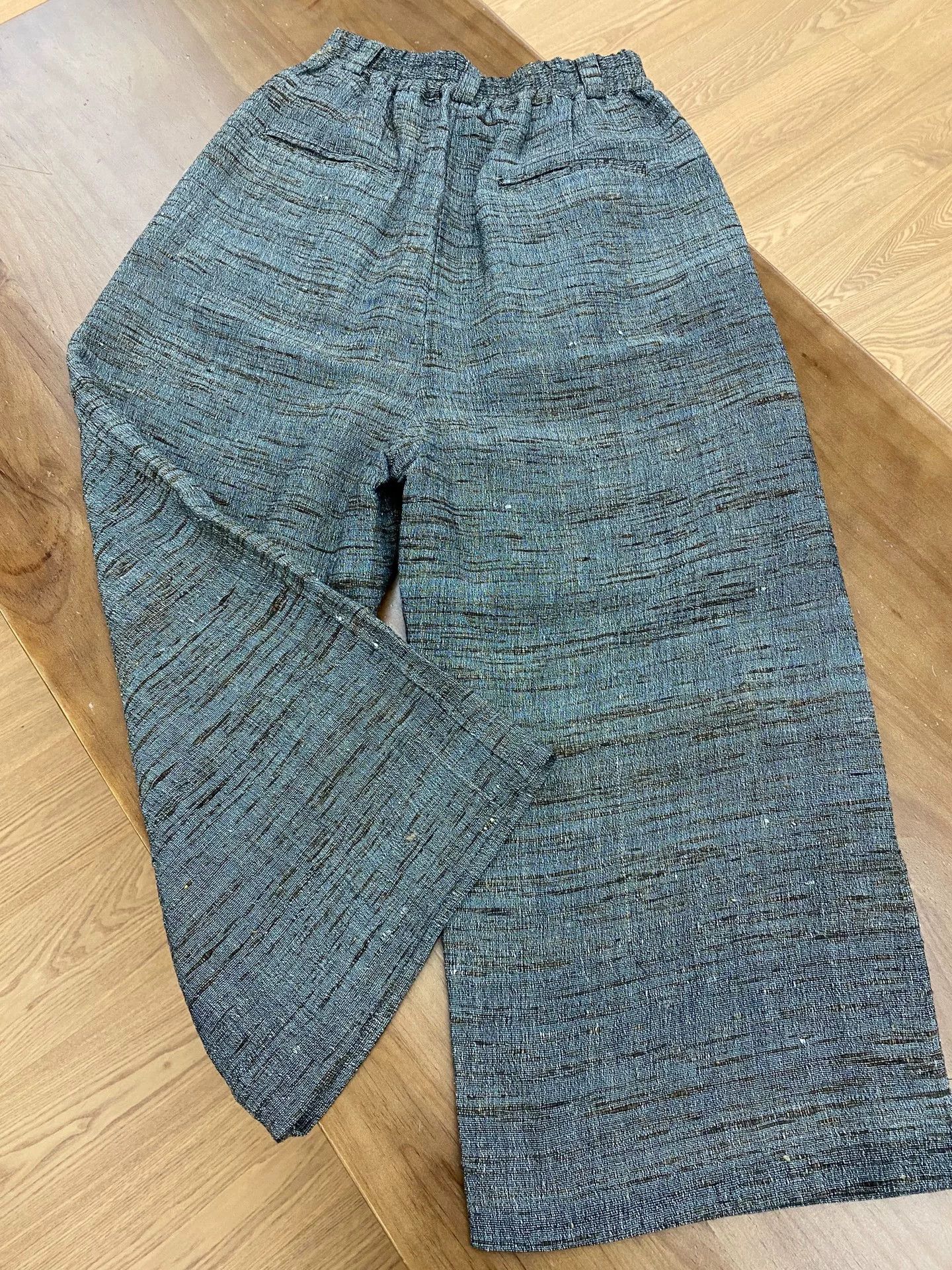 Other Tussah Silk Retro Texture Wide-Leg Pants Size 26" / US 2 / IT 38 - 2 Thumbnail
