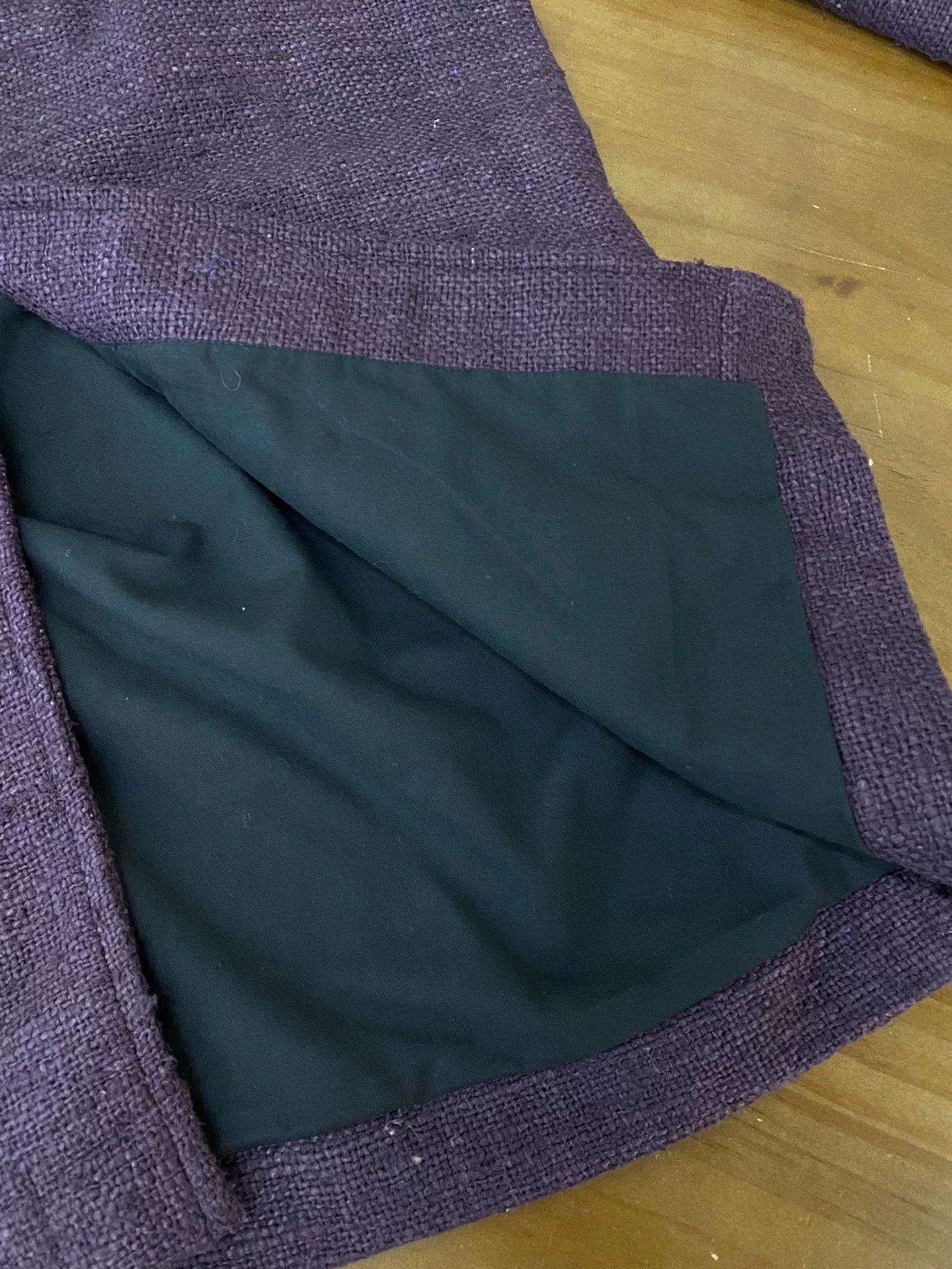 Other Deep Purple Tussah Silk V-Neck Coat Size M / US 6-8 / IT 42-44 - 5 Thumbnail