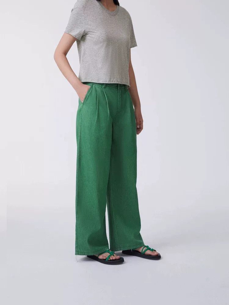 Other Zuczug Colored Twill Wide-Leg Pants Size 28" / US 6 / IT 42 - 8 Thumbnail